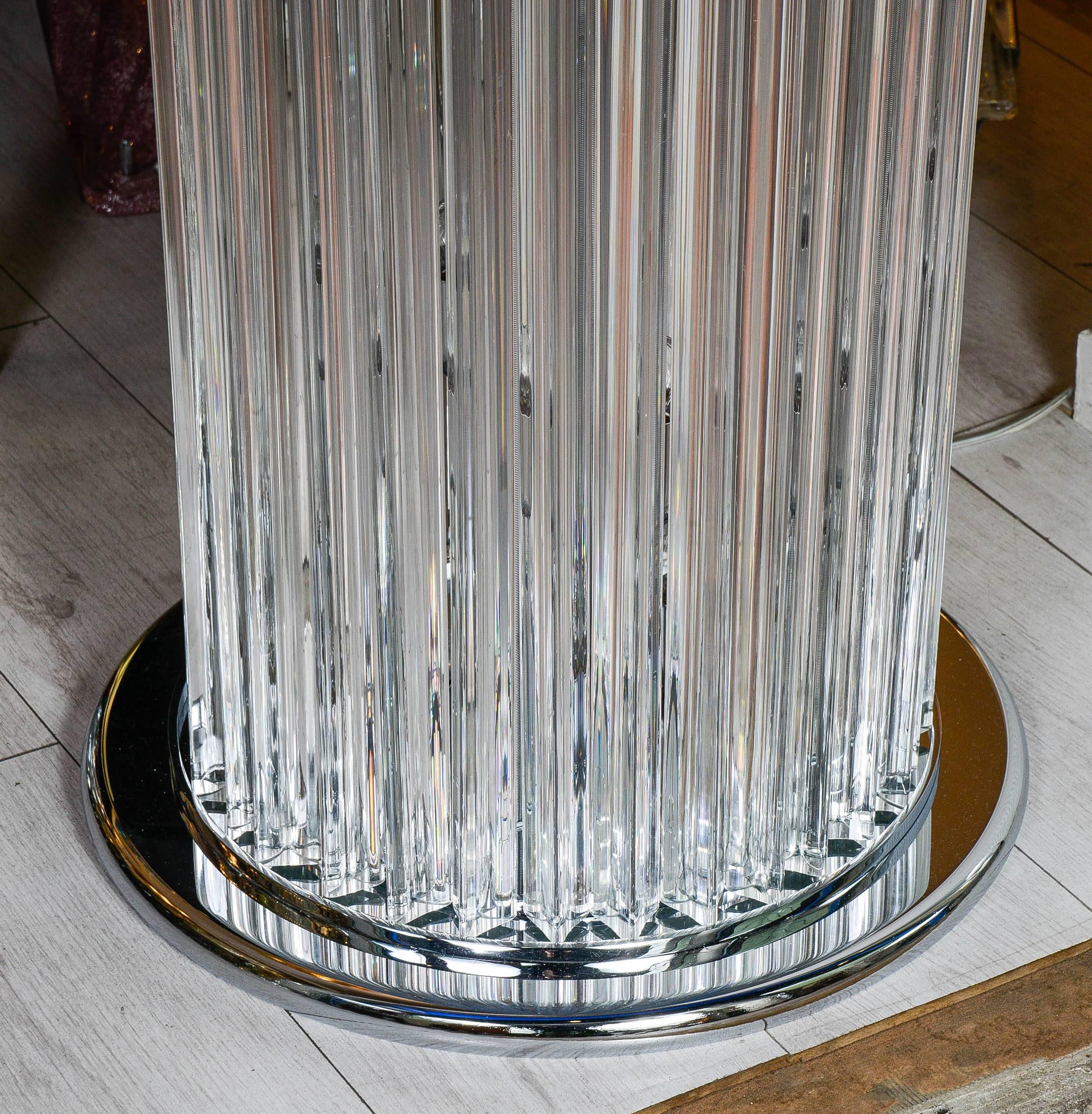 Italian Pair of Floor Lamps in Murano Glass