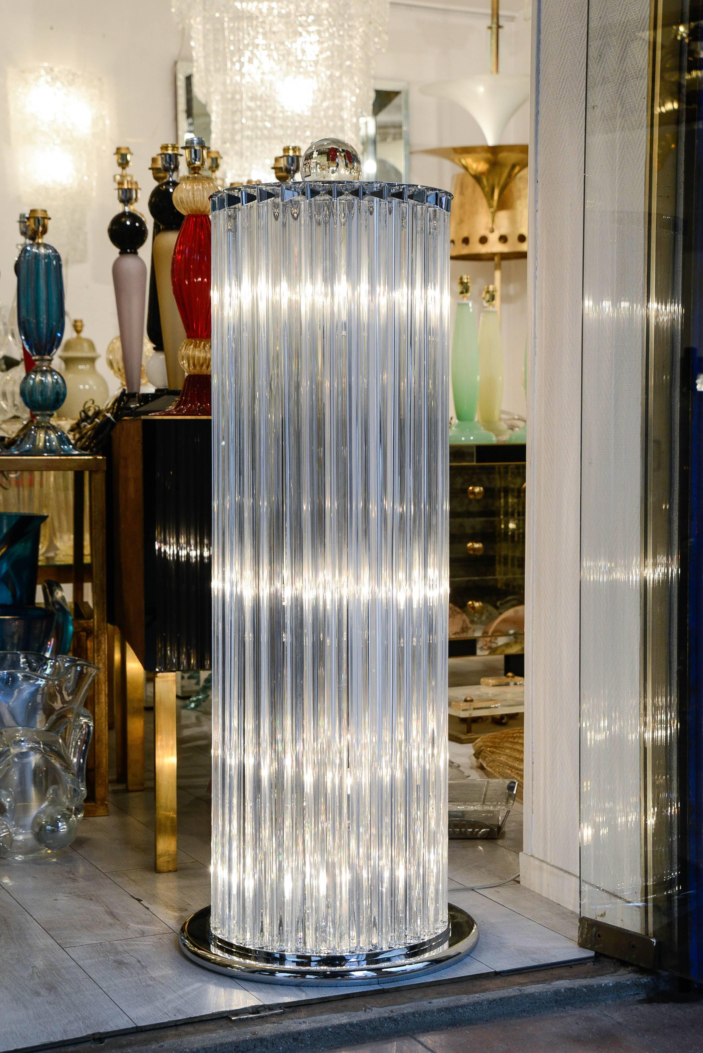 Pair of Floor Lamps in Murano Glass 2