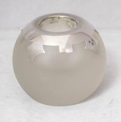 Unusual Victorian Sterling Silver-Mounted Crystal Match Striker