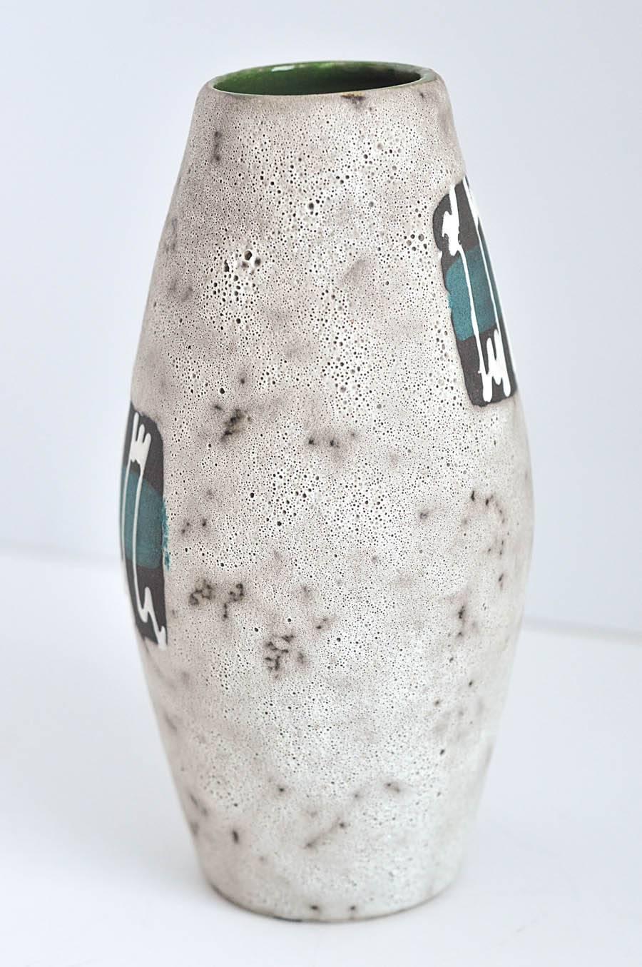 Brutalist 1970s West German Ceramic Vase by Scheurich Keramik Co. For Sale