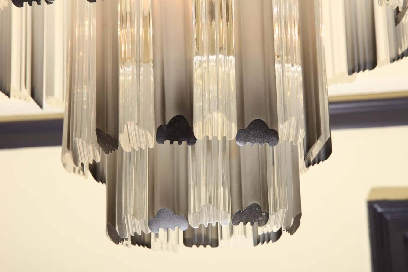 Late 20th Century Mid-Century Camer Style Prism Chandelier