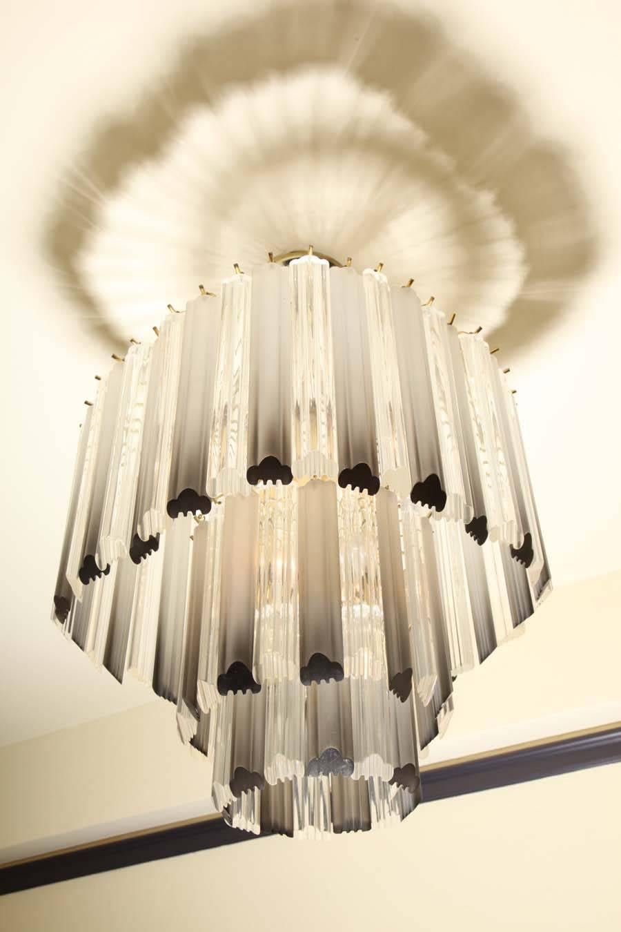 Mid-Century Camer Style Prism Chandelier 1