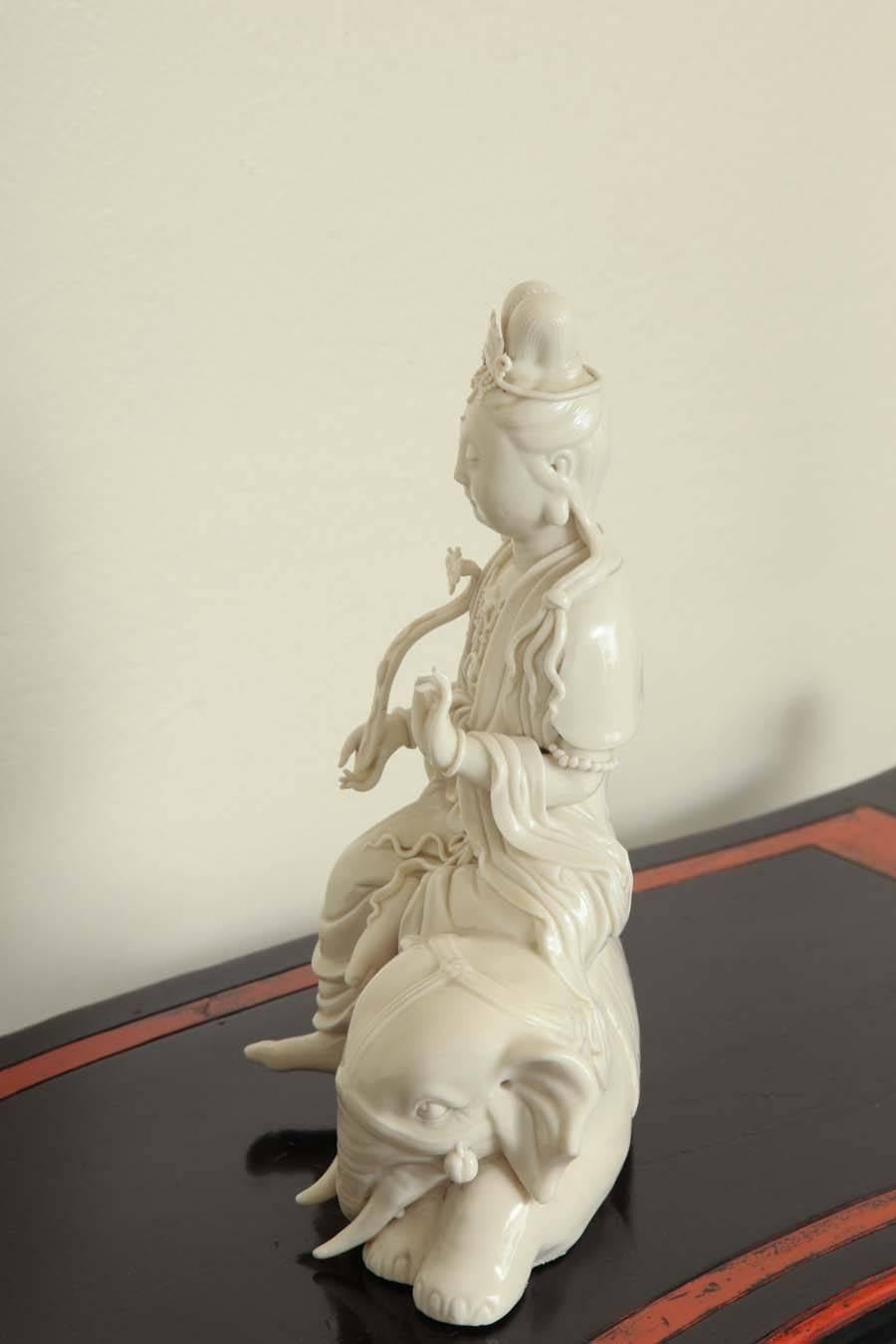 Chinese Blanc-de-Chine Figure of Guanyin 1