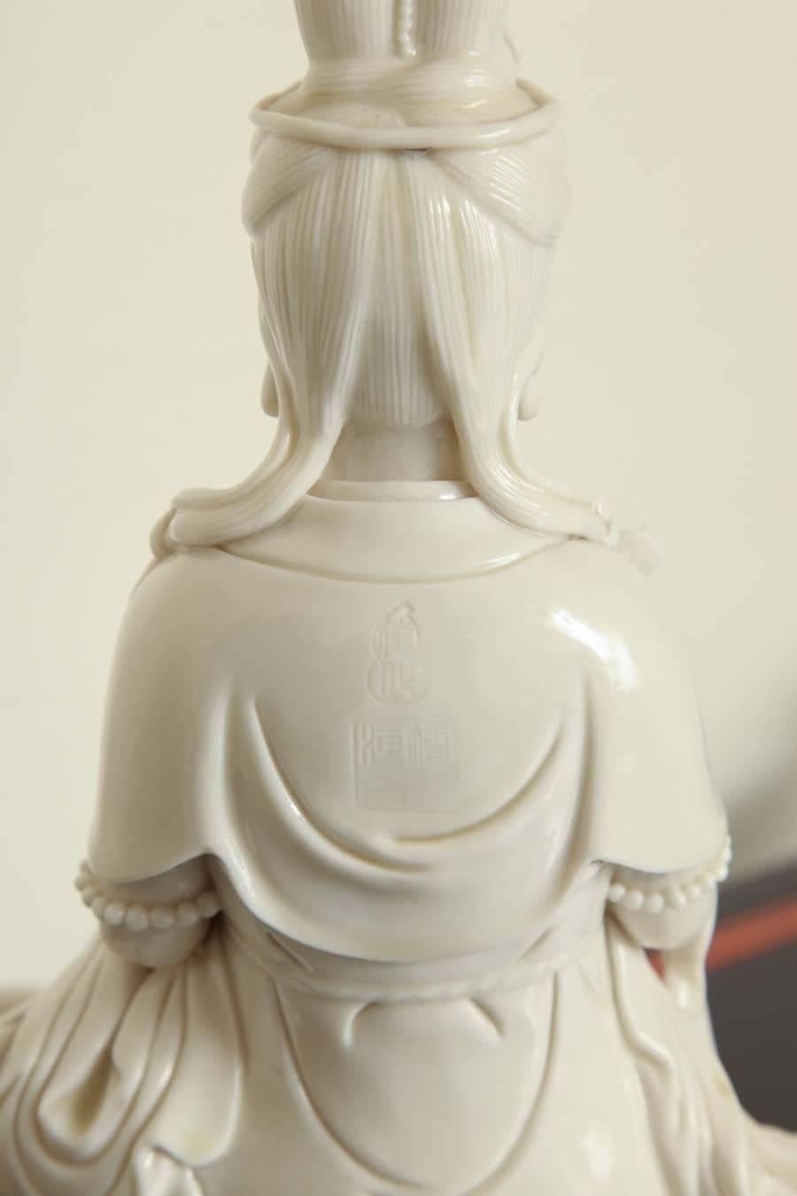 Chinese Blanc-de-Chine Figure of Guanyin 3