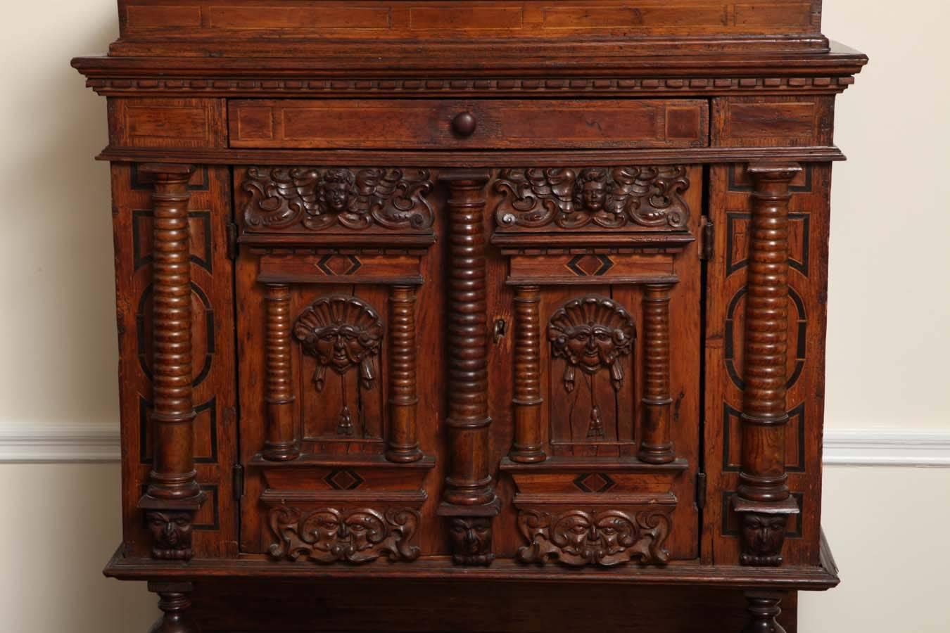 19th Century Baroque Revival Walnut Cabinet In Good Condition In New York, NY