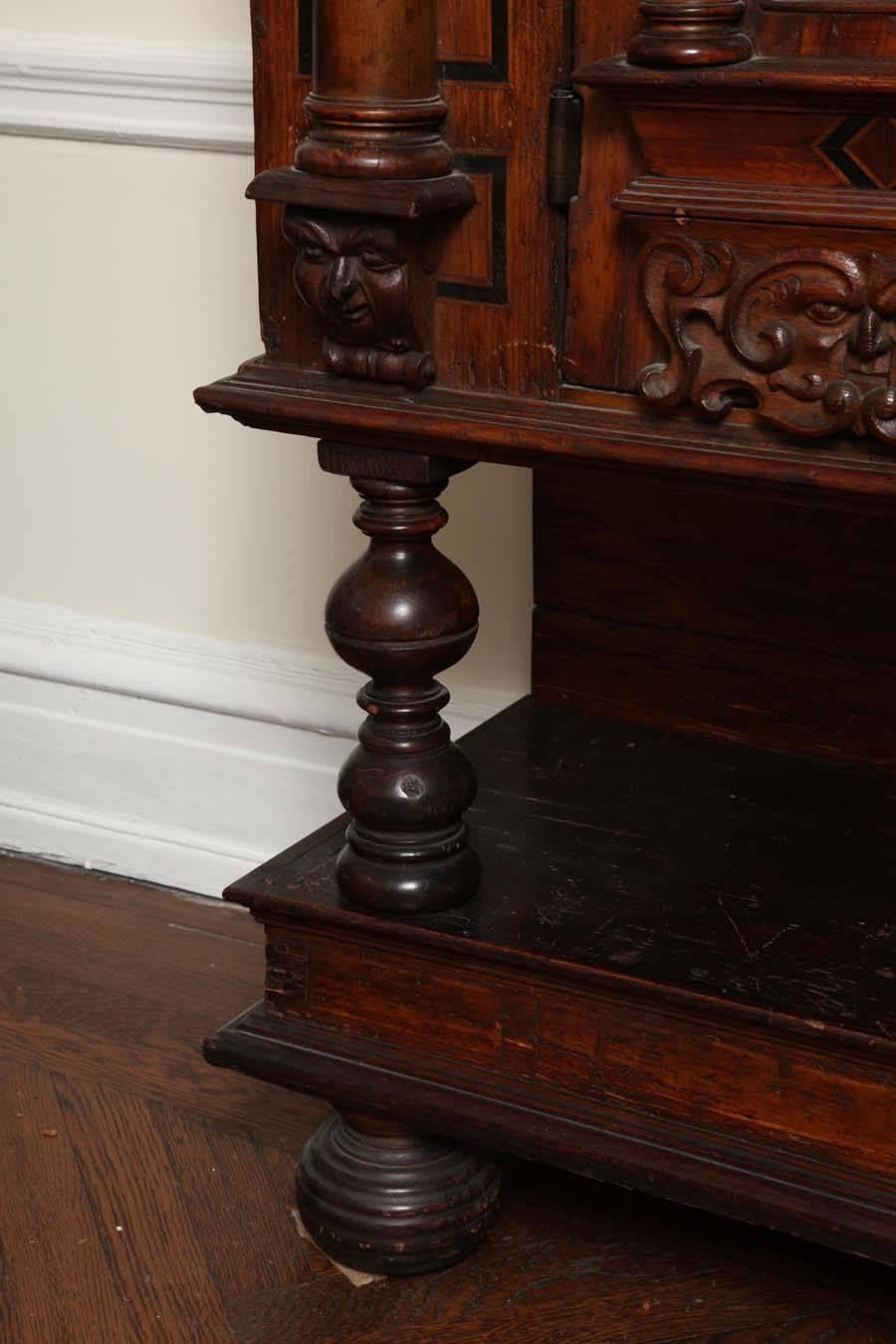 19th Century Baroque Revival Walnut Cabinet 2