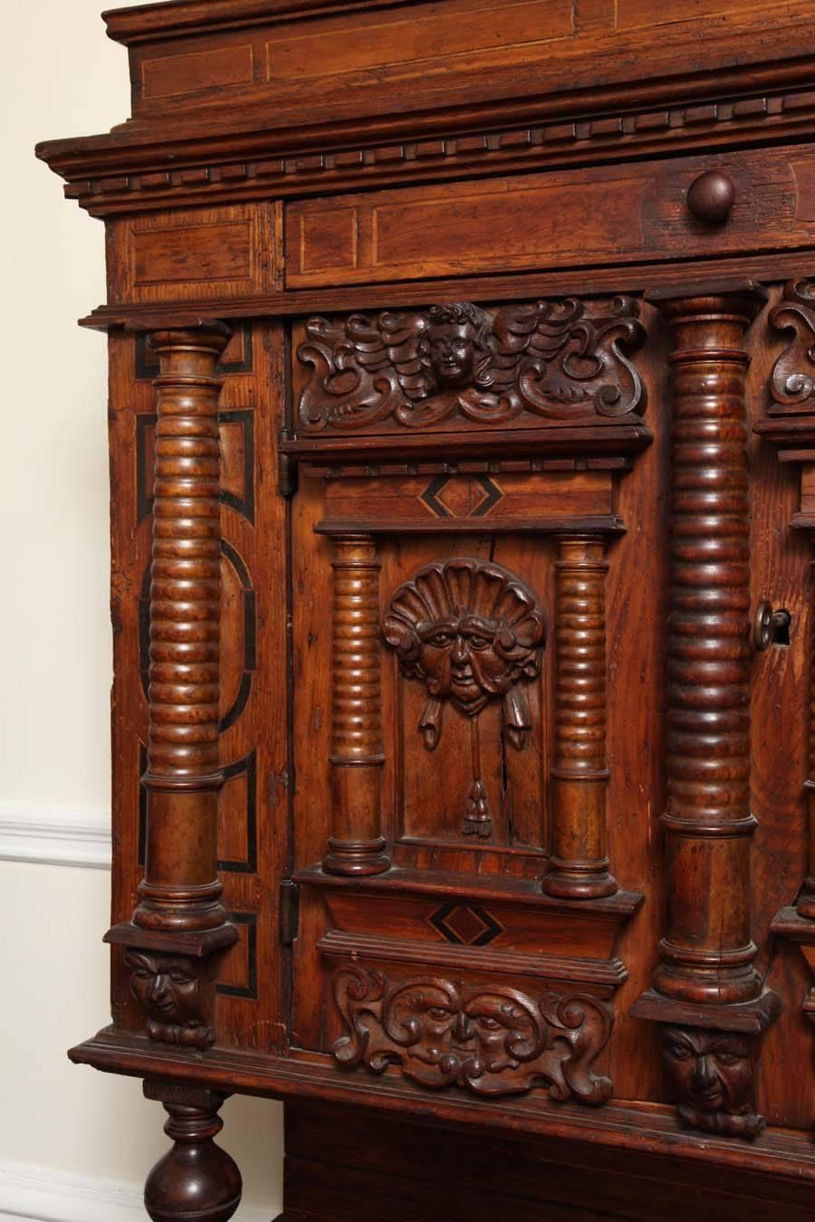 19th Century Baroque Revival Walnut Cabinet 3