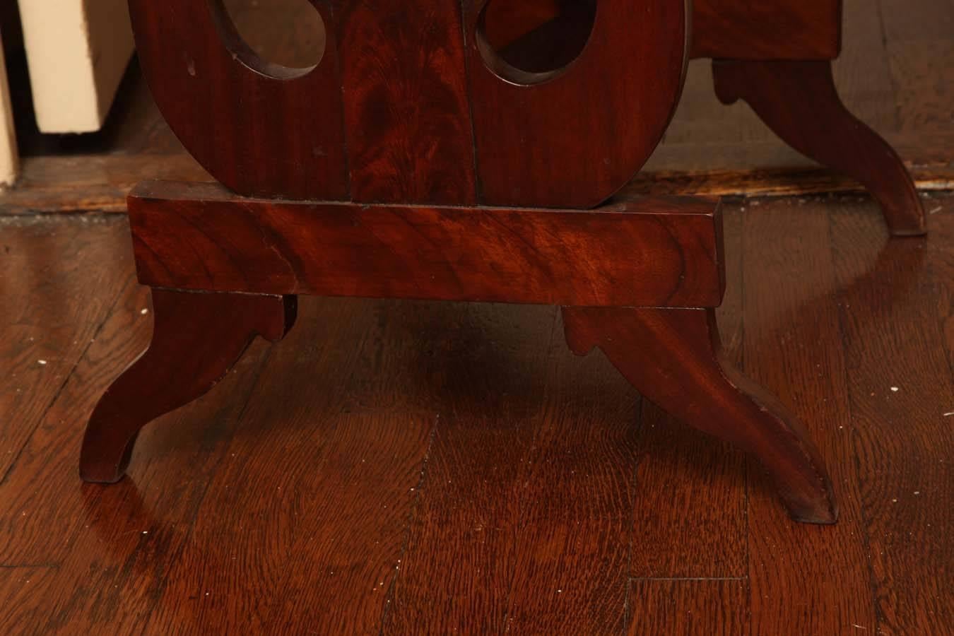 New York Classical Mahogany Lyre-Support Table 1