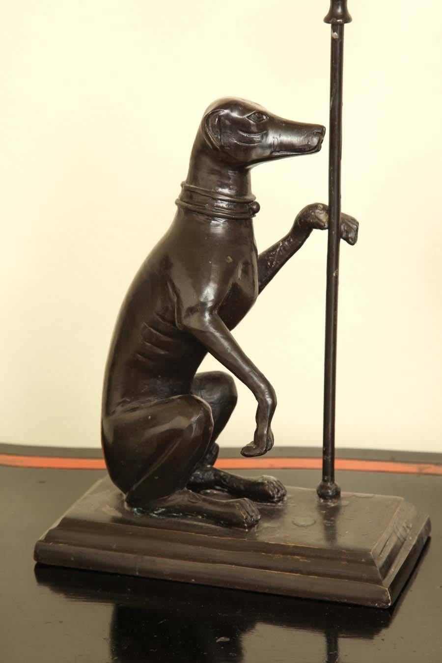 greyhound candle holder