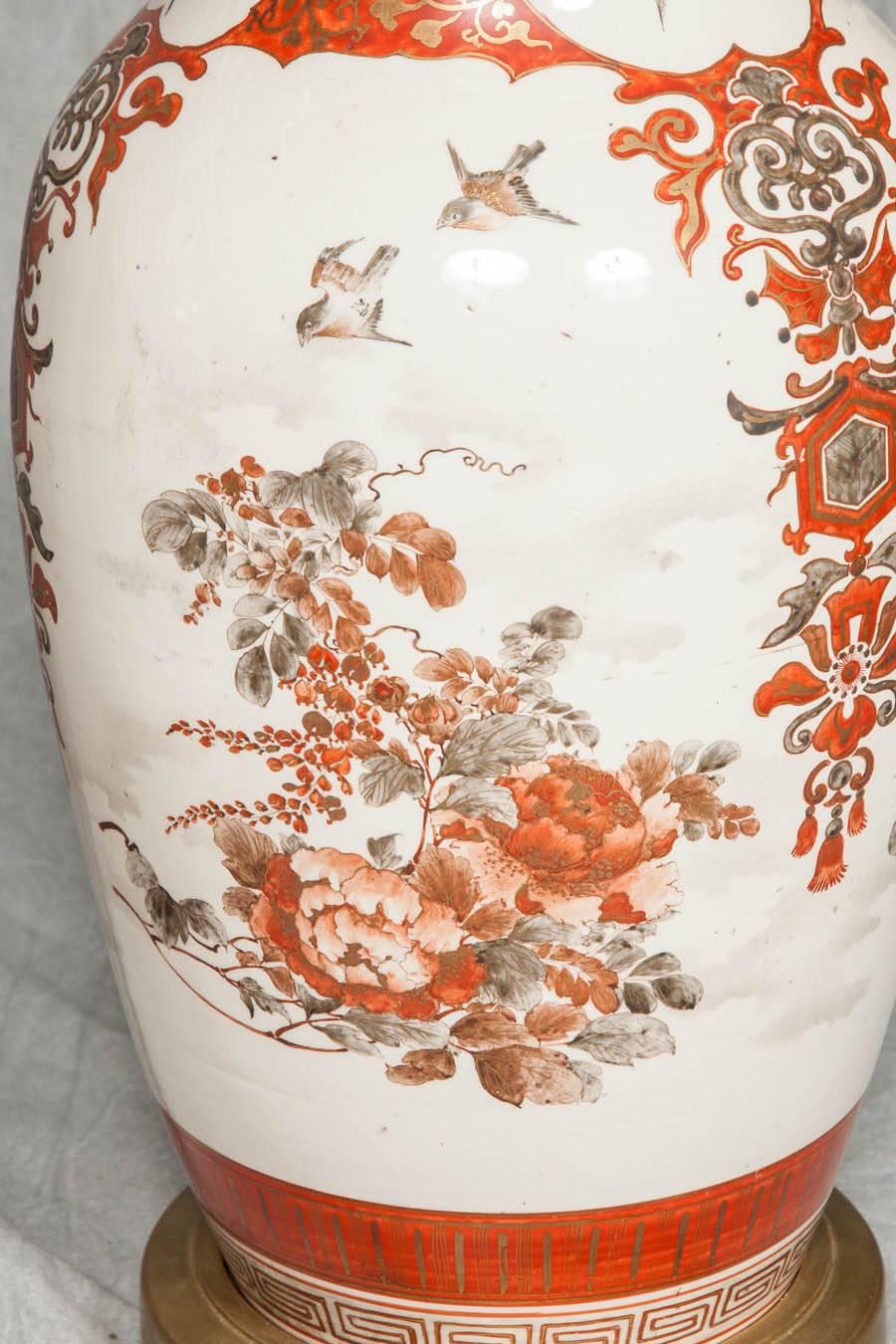 Pair of 19th Century Kutani Vases or Lamps 2