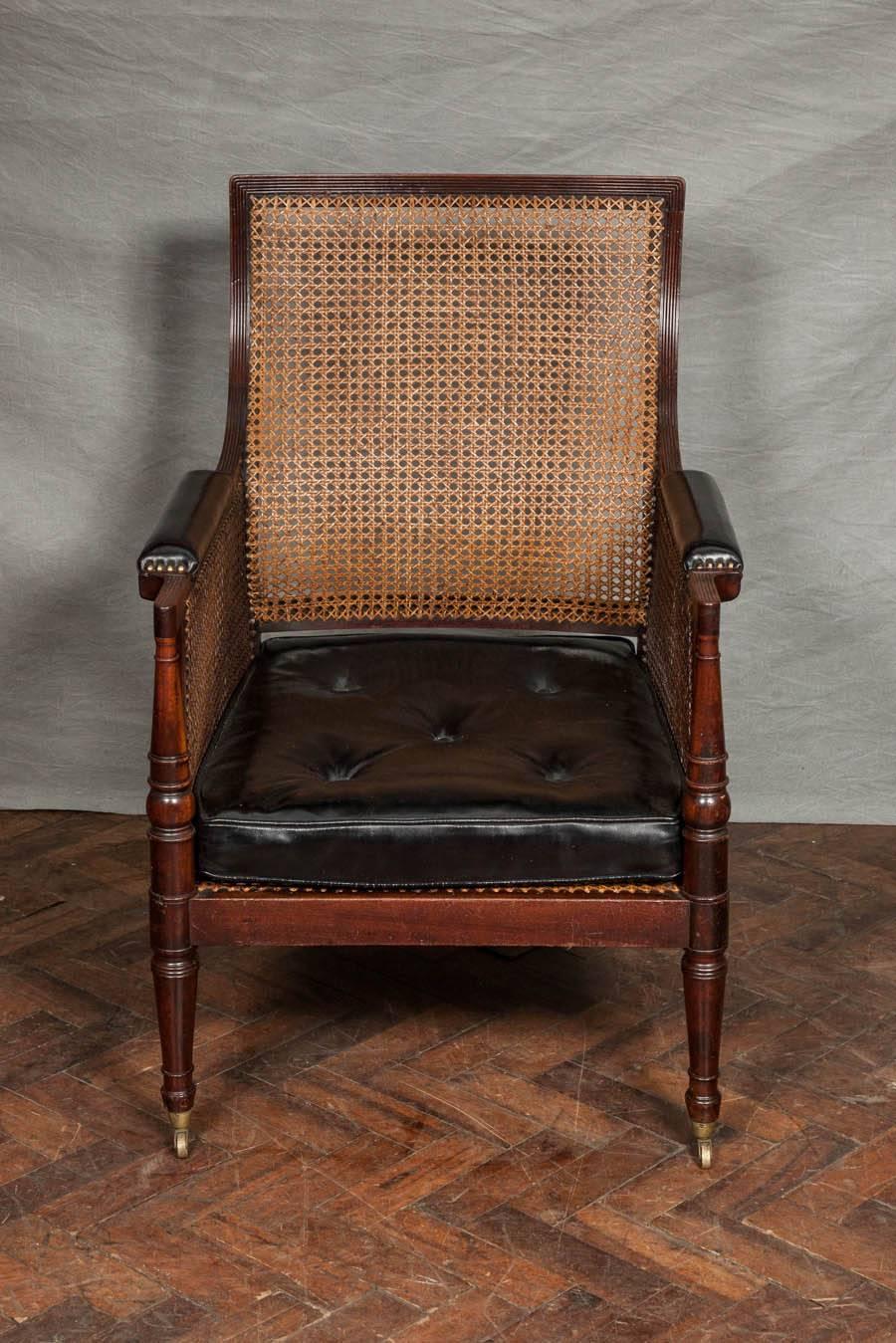Regency Library Chair In Good Condition In Brighton, Sussex