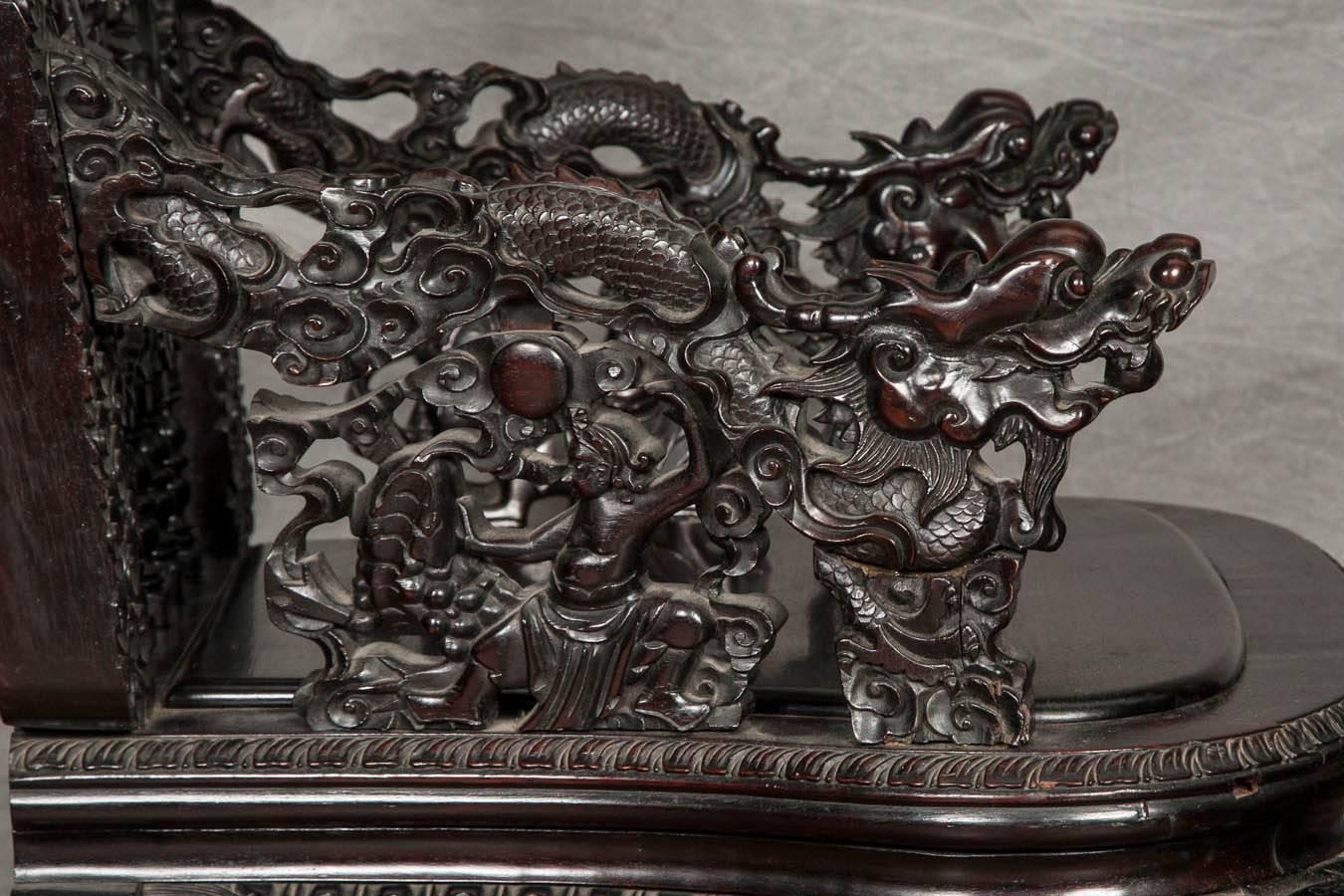 19th Century Chinese Hardwood Armchair 4