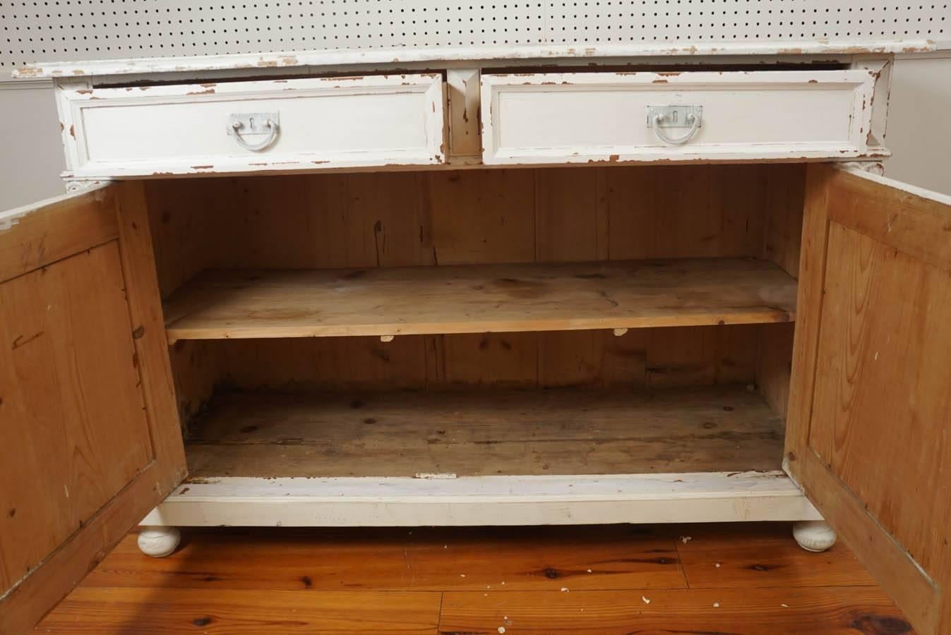 Two-Door, Two-Drawer Painted Buffet In Good Condition In Sheffield, MA