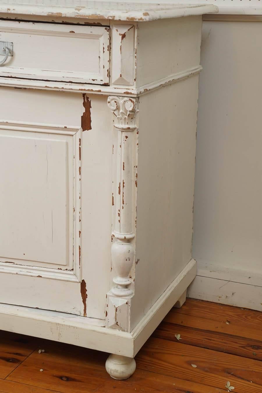 Wood Two-Door, Two-Drawer Painted Buffet