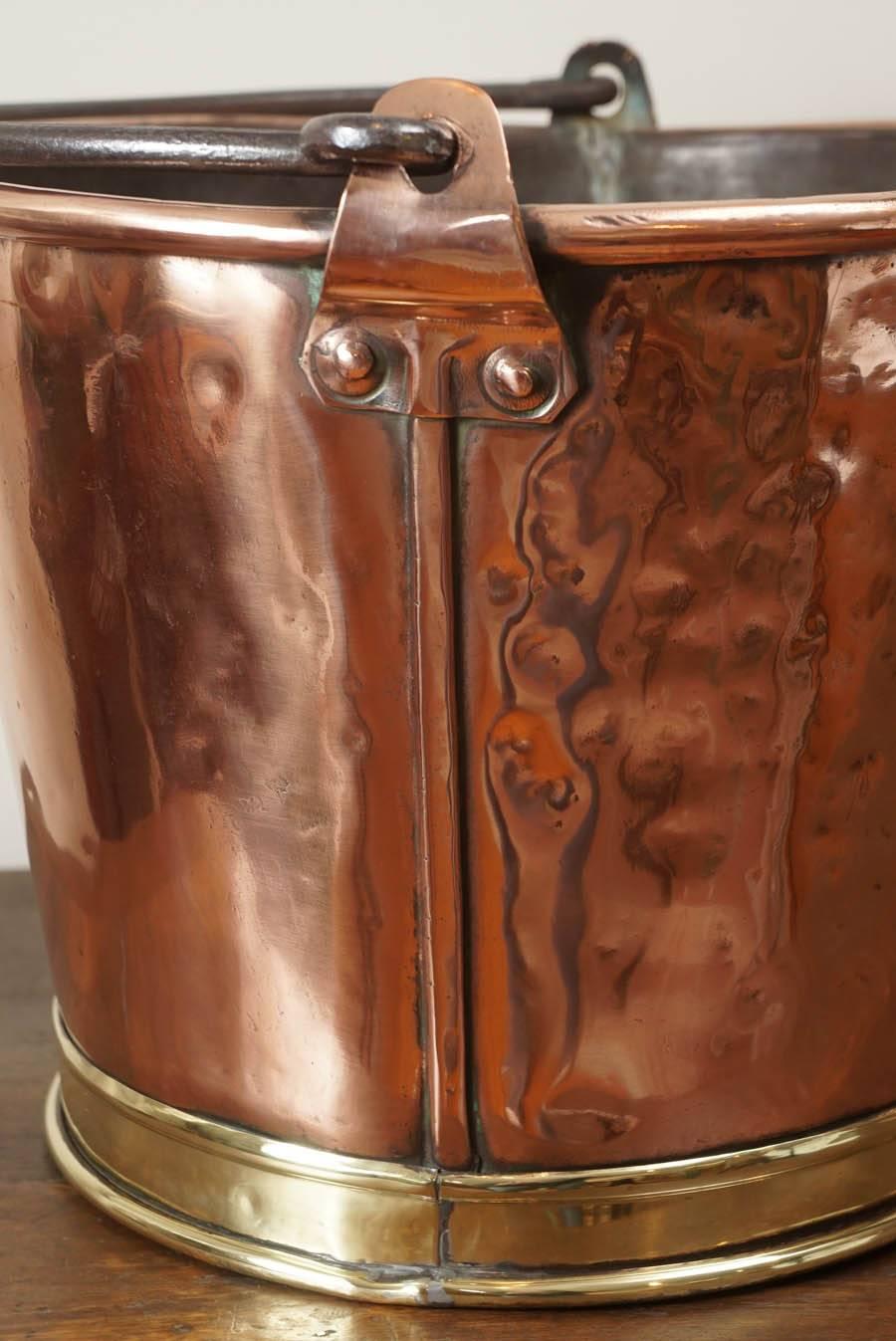 Copper Milk Jug and Copper Flower Pot In Excellent Condition In Sheffield, MA