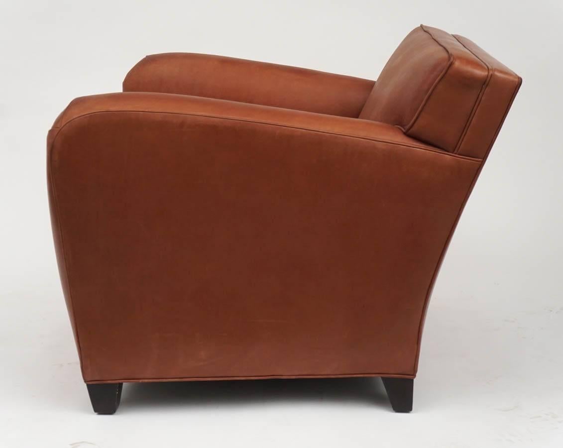North American Donghia Leather Lounge Chair