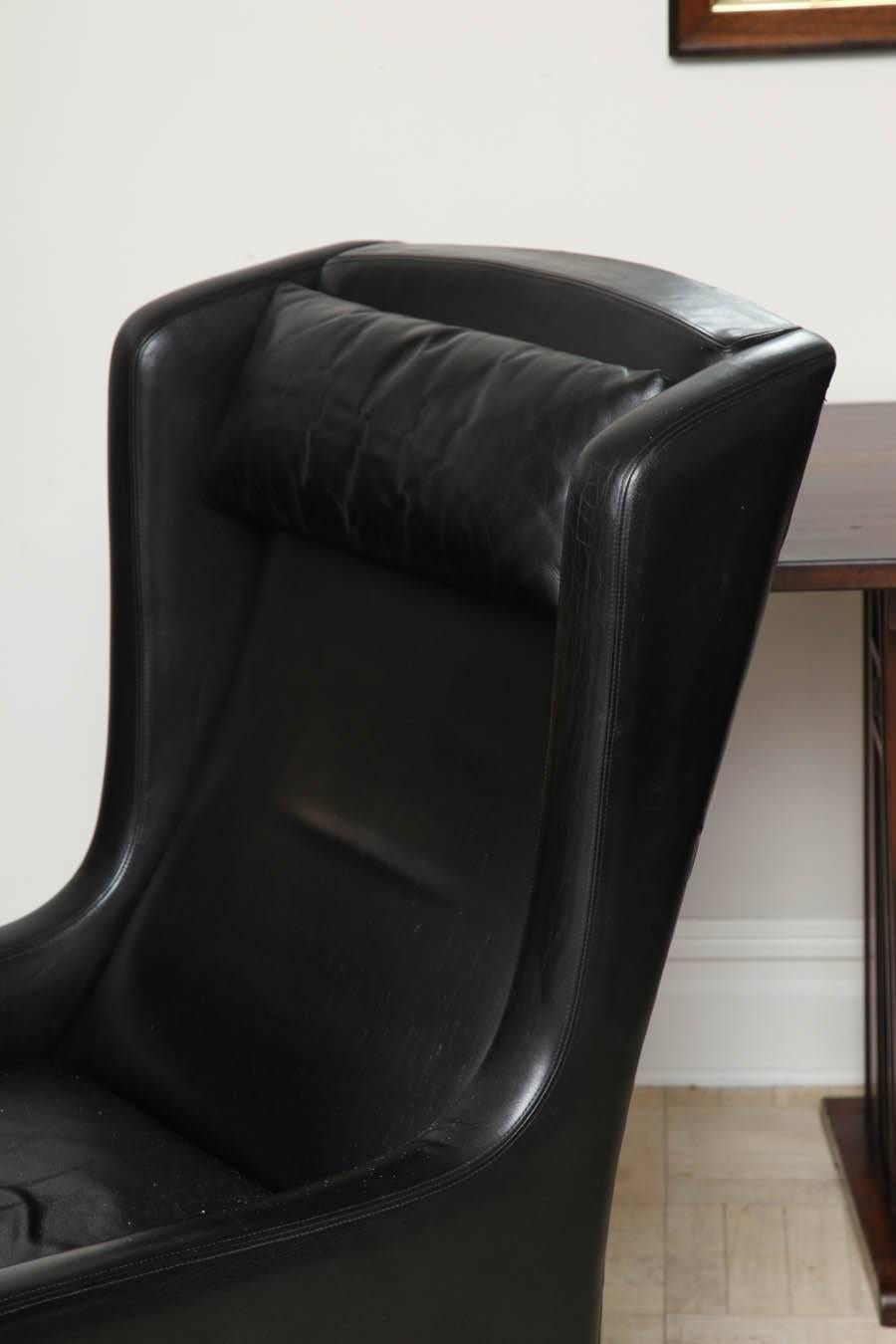 Danish Mid-20th Century Wing Chair For Sale