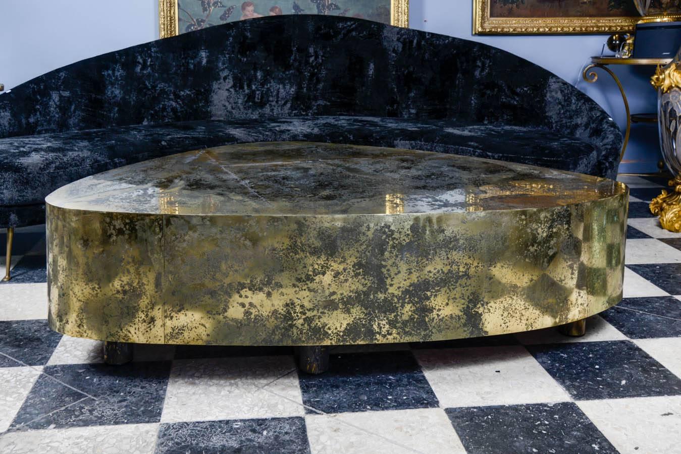Low Table Patinated with Acid In Excellent Condition In Saint-Ouen (PARIS), FR