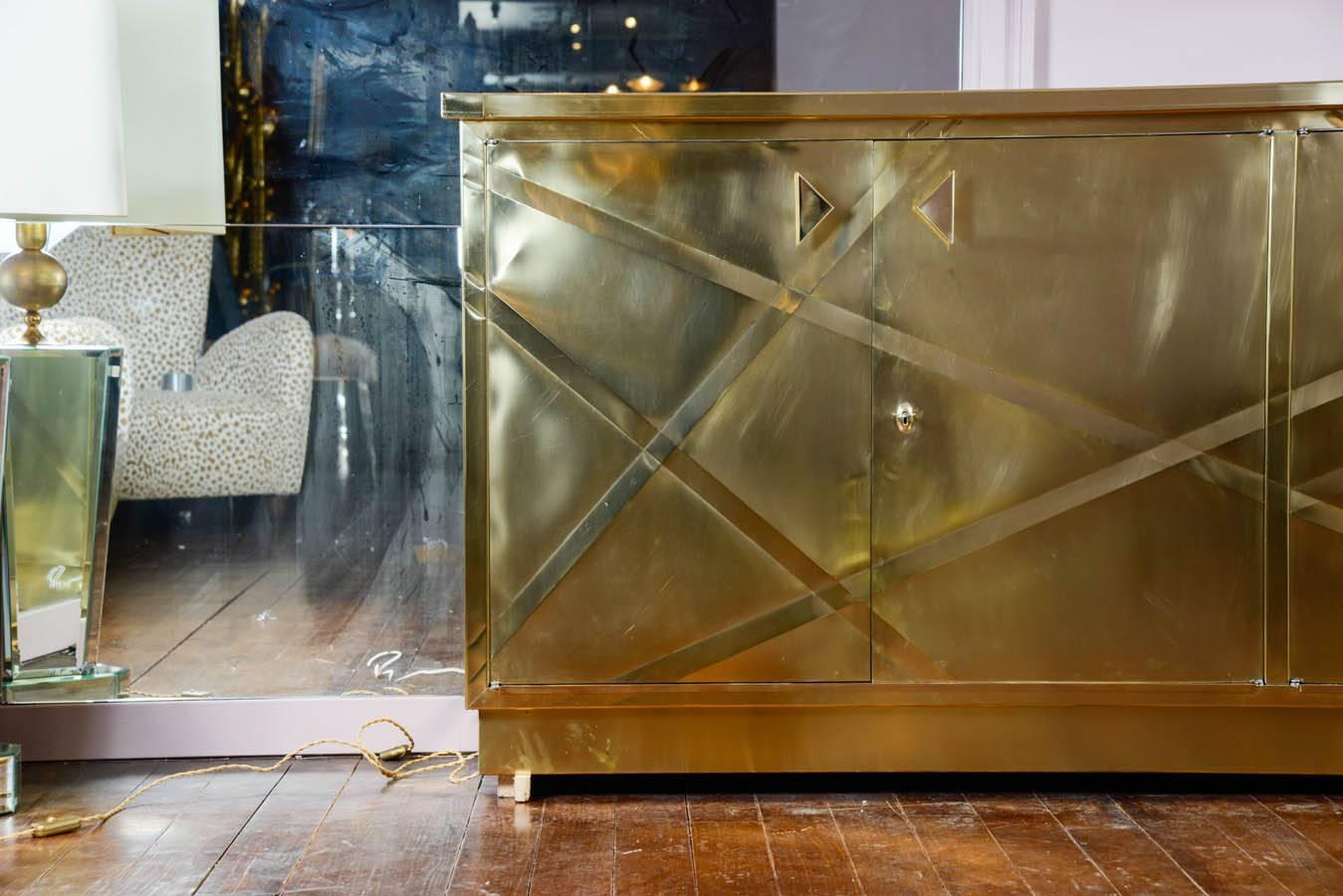 Modern Brass Sideboard