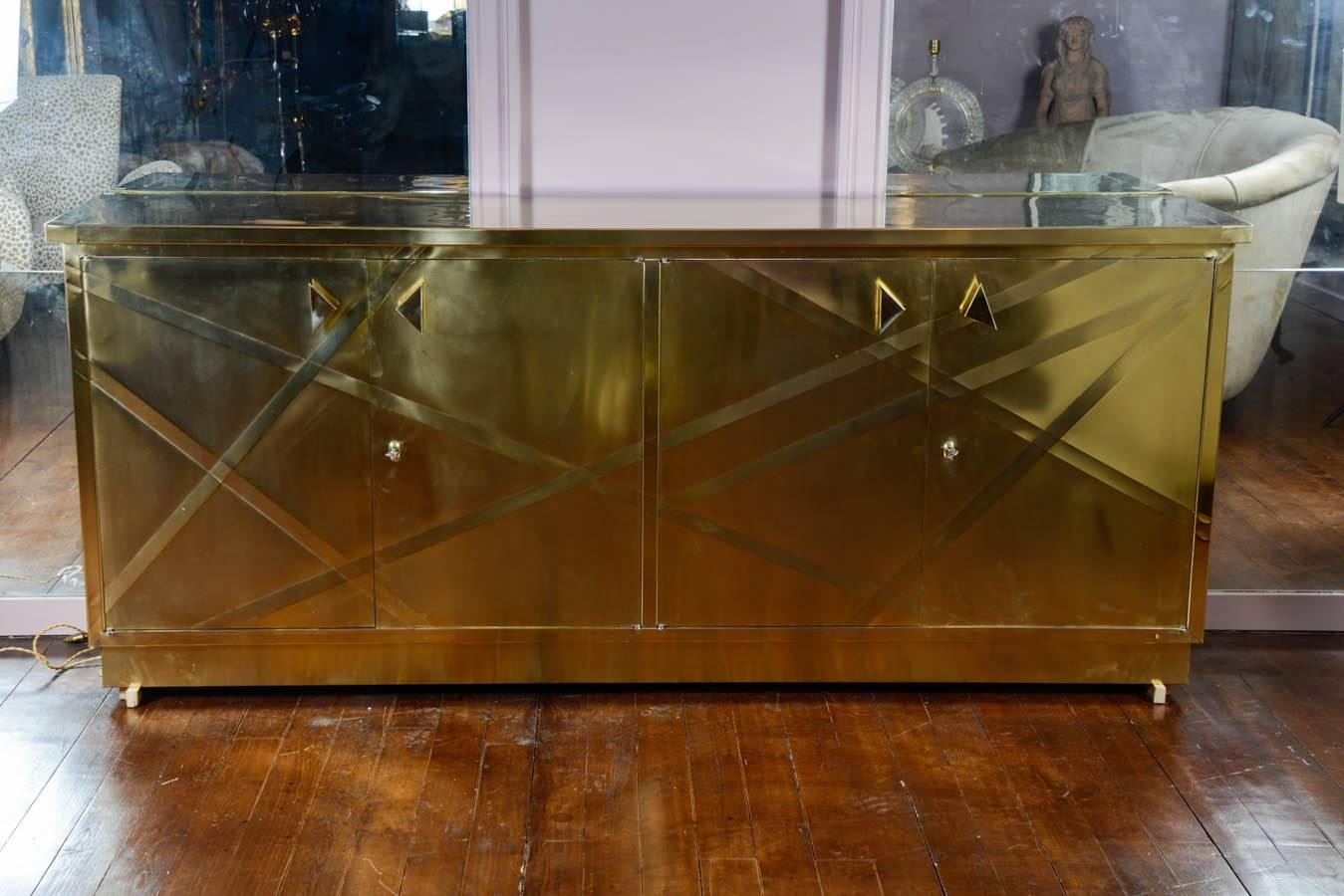 French Brass Sideboard