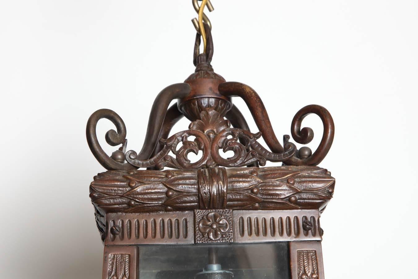 Late 19th Century English Bronze Lantern For Sale 7