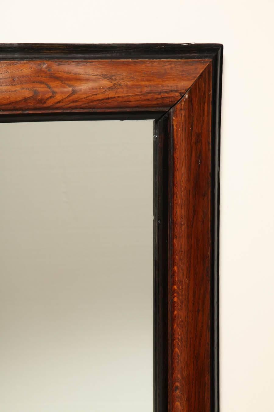 Late 19th Century Irish, Oak and Ebonized Mirror In Excellent Condition In New York, NY