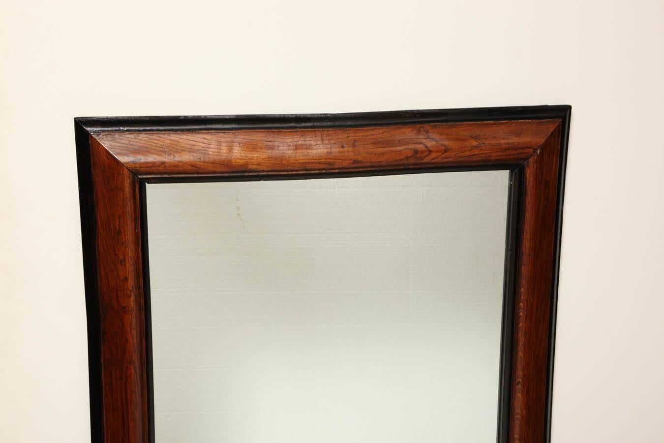 Late 19th Century Irish, Oak and Ebonized Mirror 1
