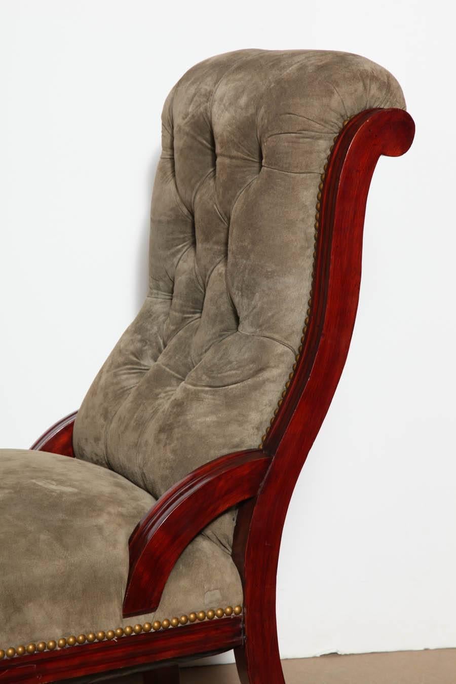 Mid-19th Century English, Mahogany Slipper Chair 3