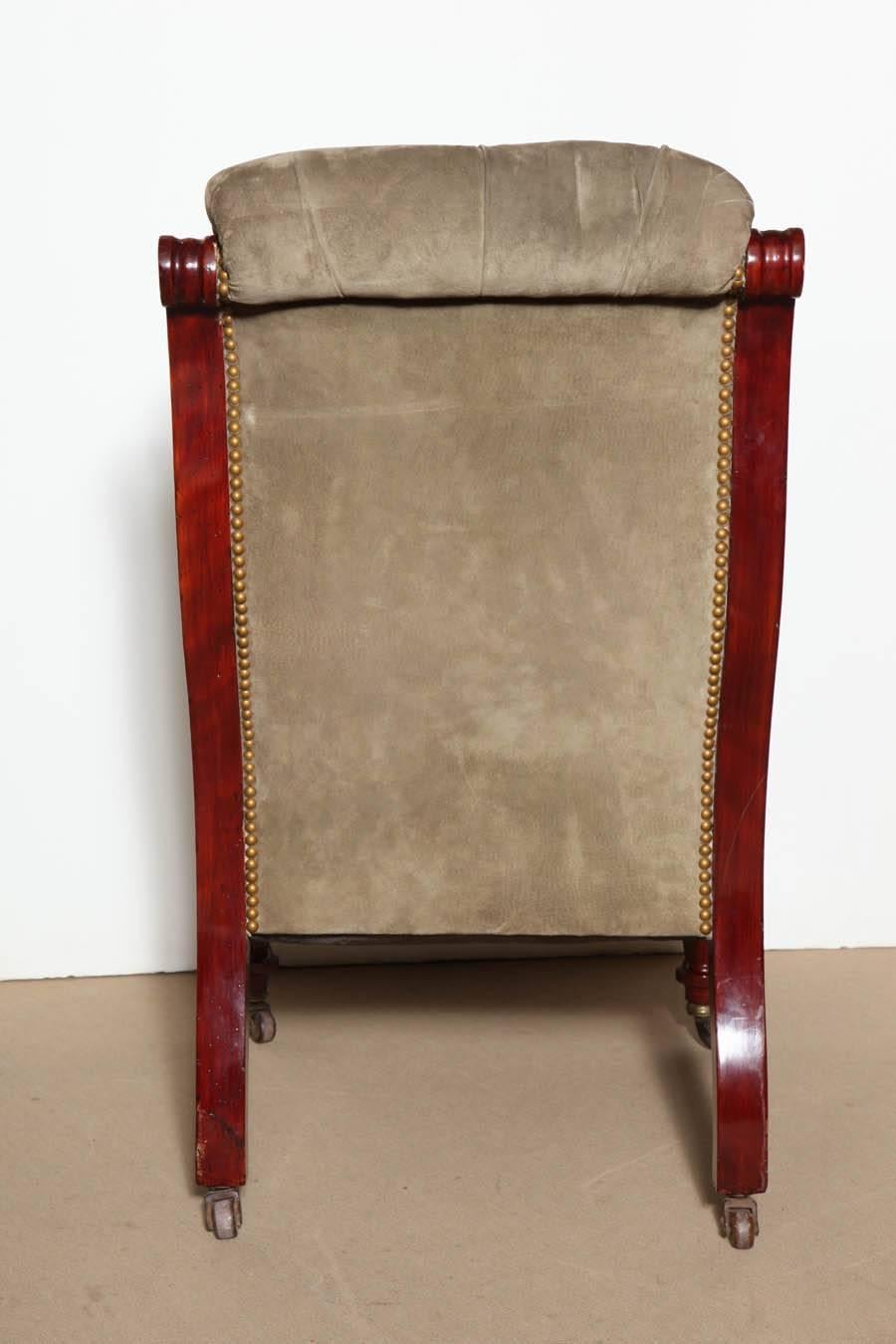 Mid-19th Century English, Mahogany Slipper Chair 5