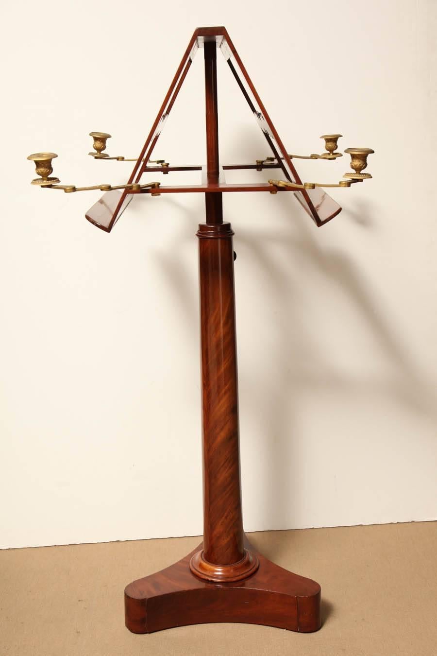 Early 19th Century French, Mahogany, Adjustable Height, Two-Sided Music Stand For Sale 6