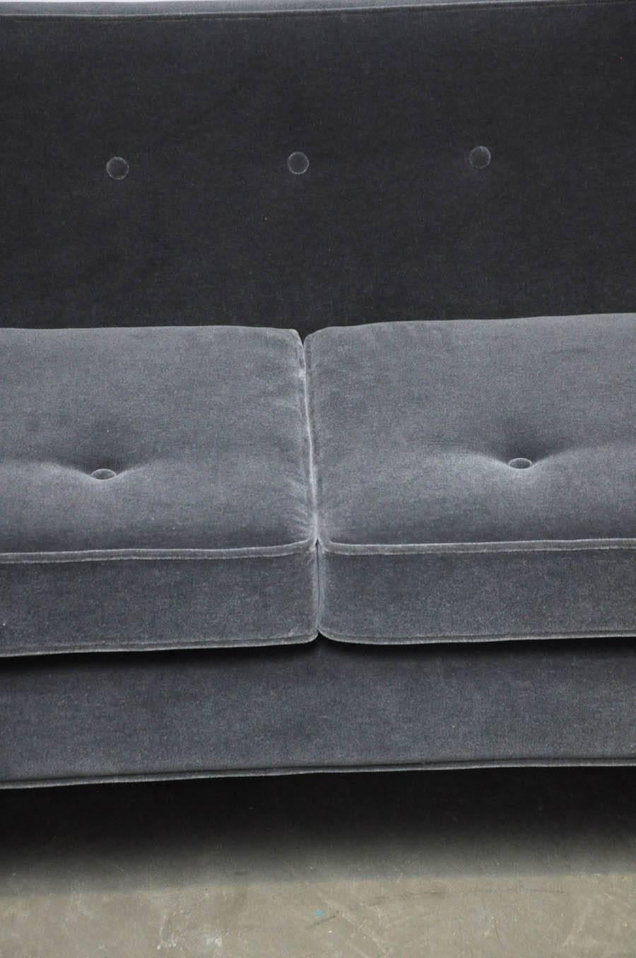 Mid-Century Modern Edward Wormey for Dunbar Sofa in Grey Mohair