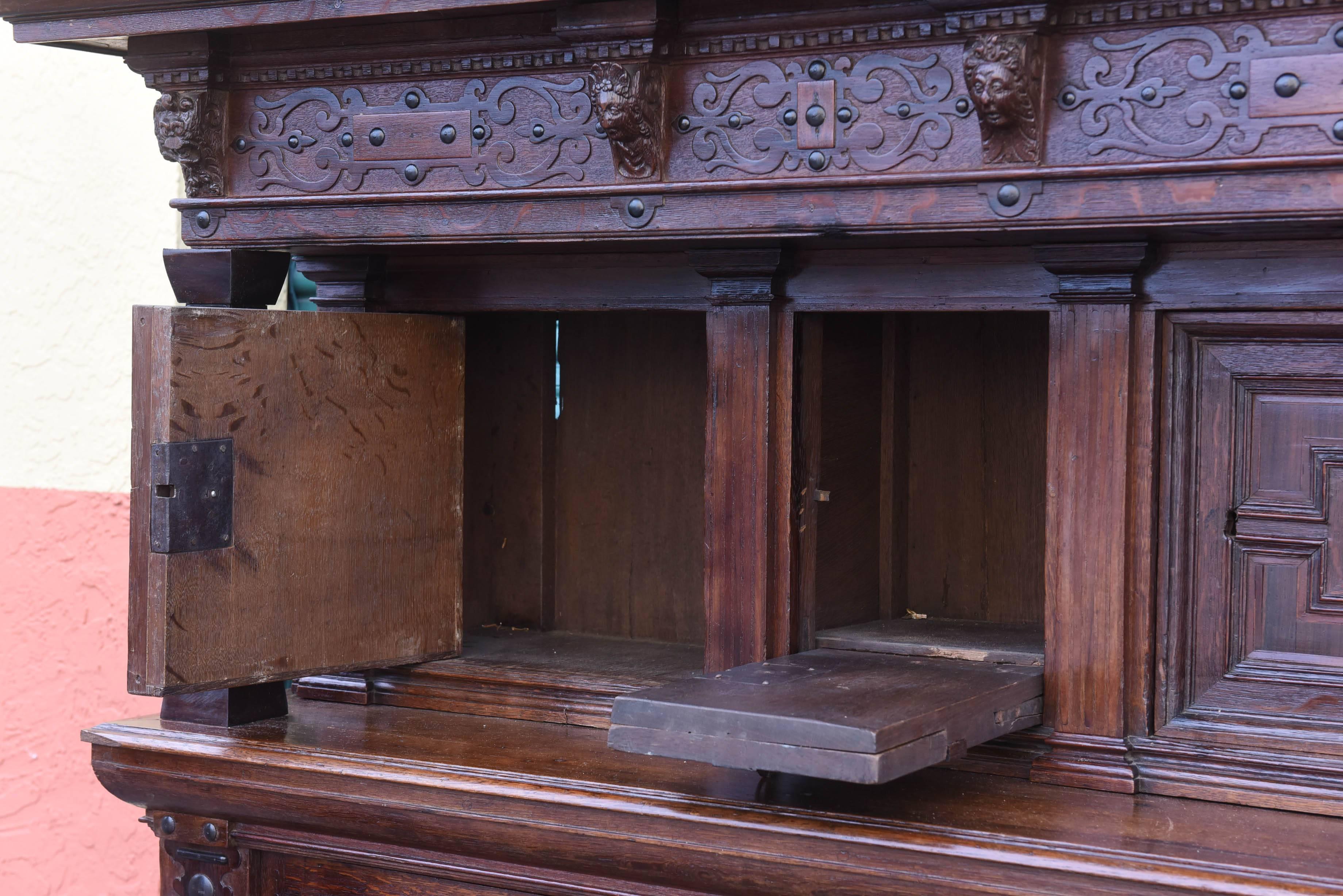 Very Impressive 19th Century French Oak Court Cupboard 3