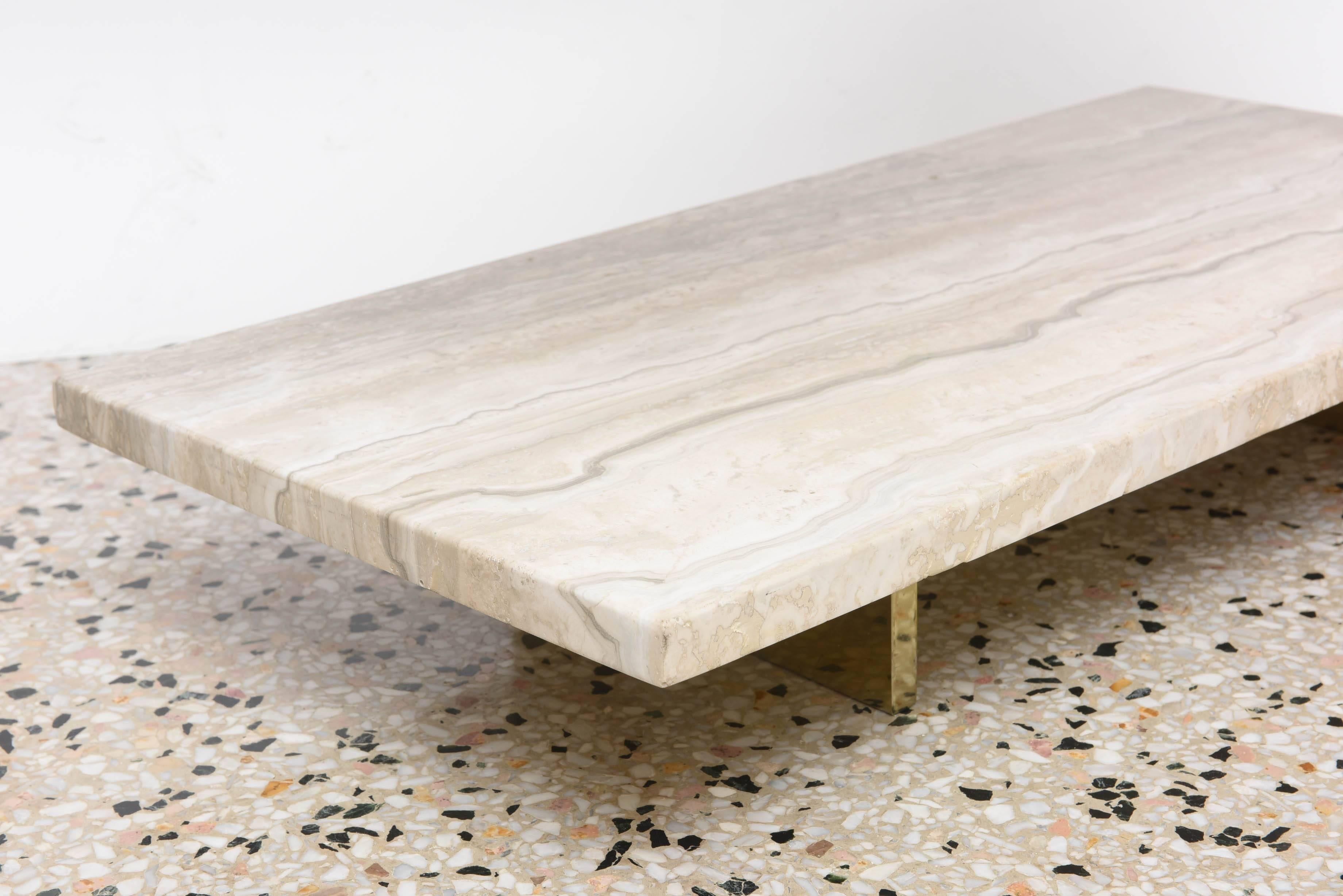 American Two-Tiered Marble Side Table by Milo Baughman for Design Institute of America