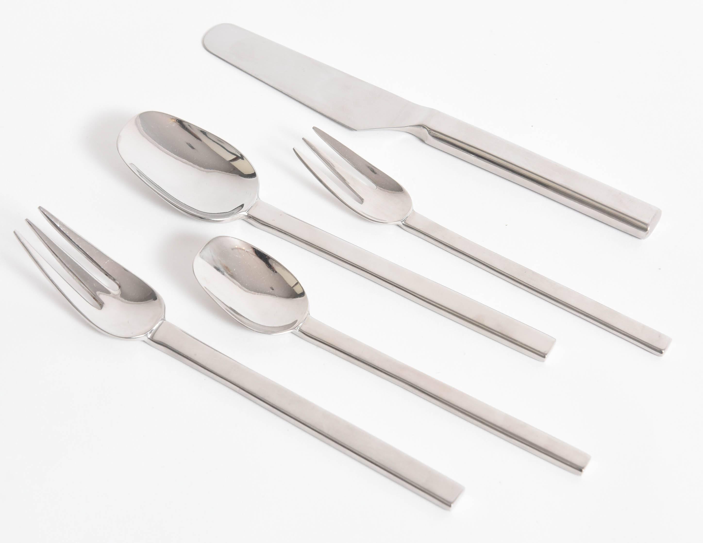 20th Century Mid-Century Modern American Ward Bennett Stainless Flatware Supreme Cutlery For Sale