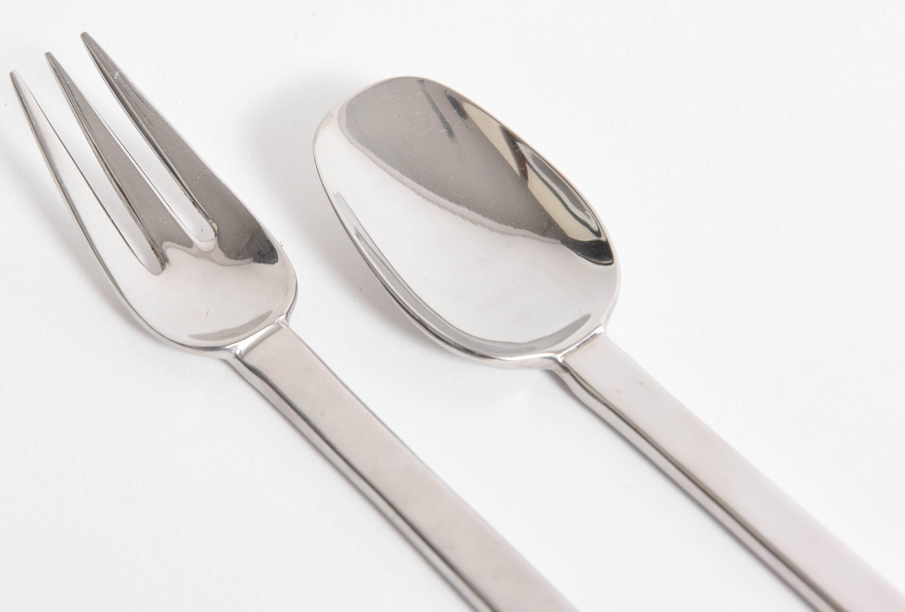 Mid-Century Modern American Ward Bennett Stainless Flatware Supreme Cutlery For Sale 1