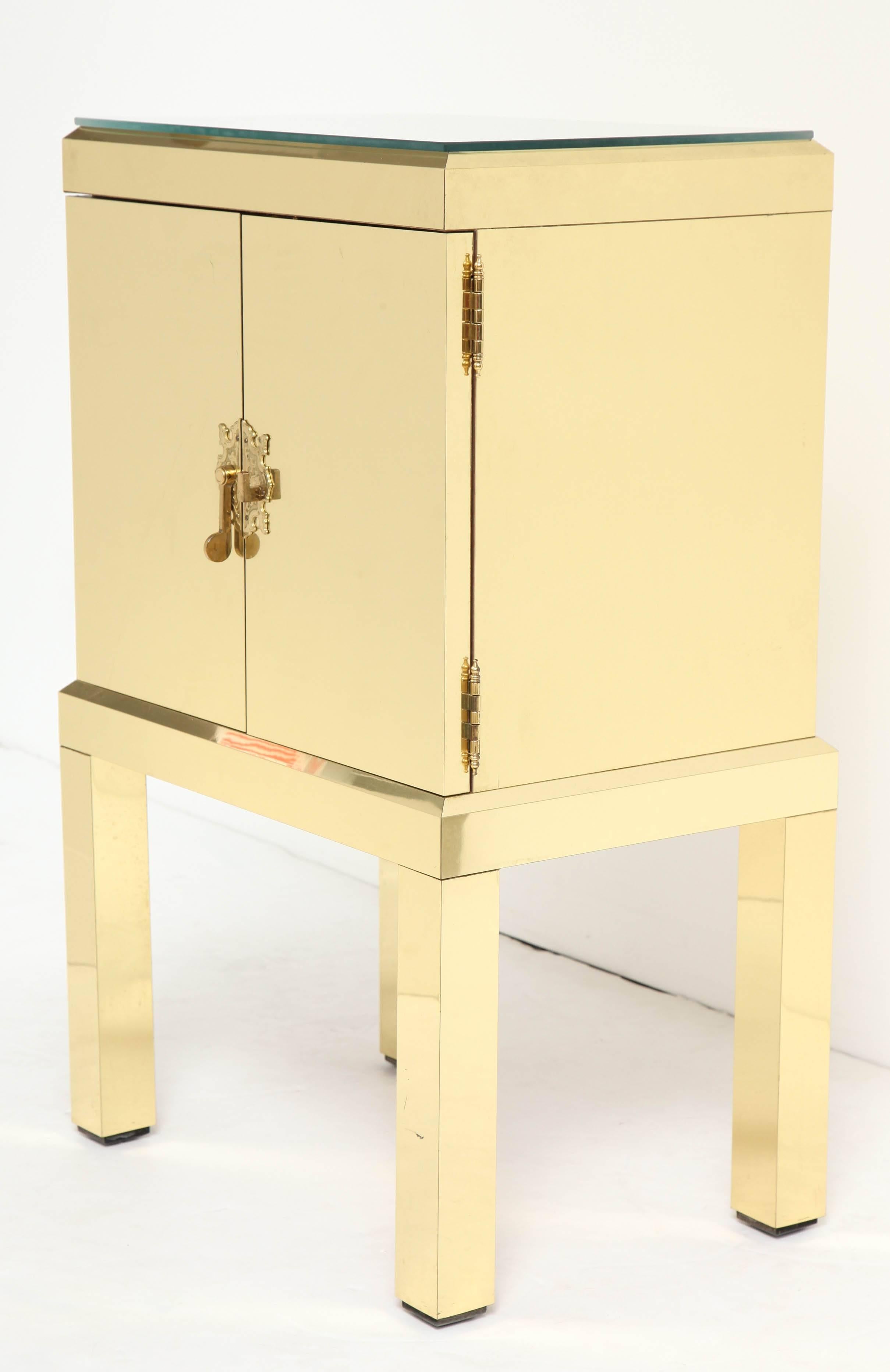 Ello Brass Clad Small Cabinet or Nightstand 1