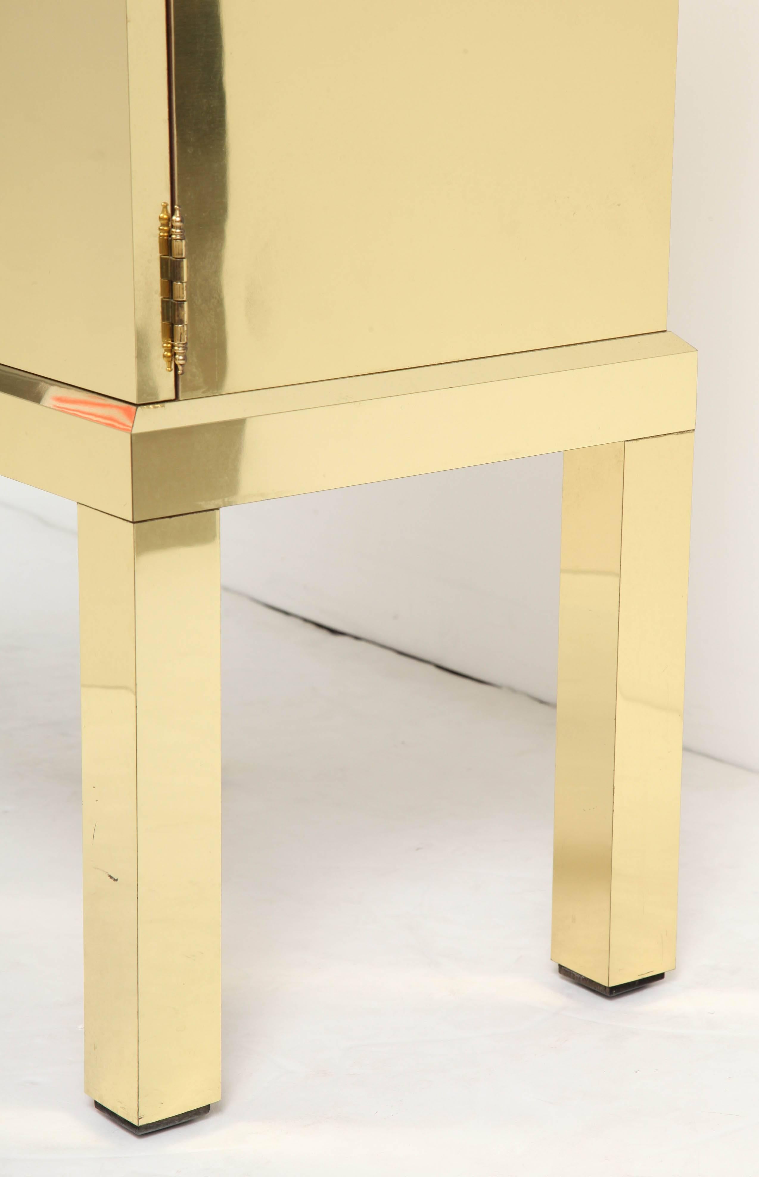 Ello Brass Clad Small Cabinet or Nightstand 2