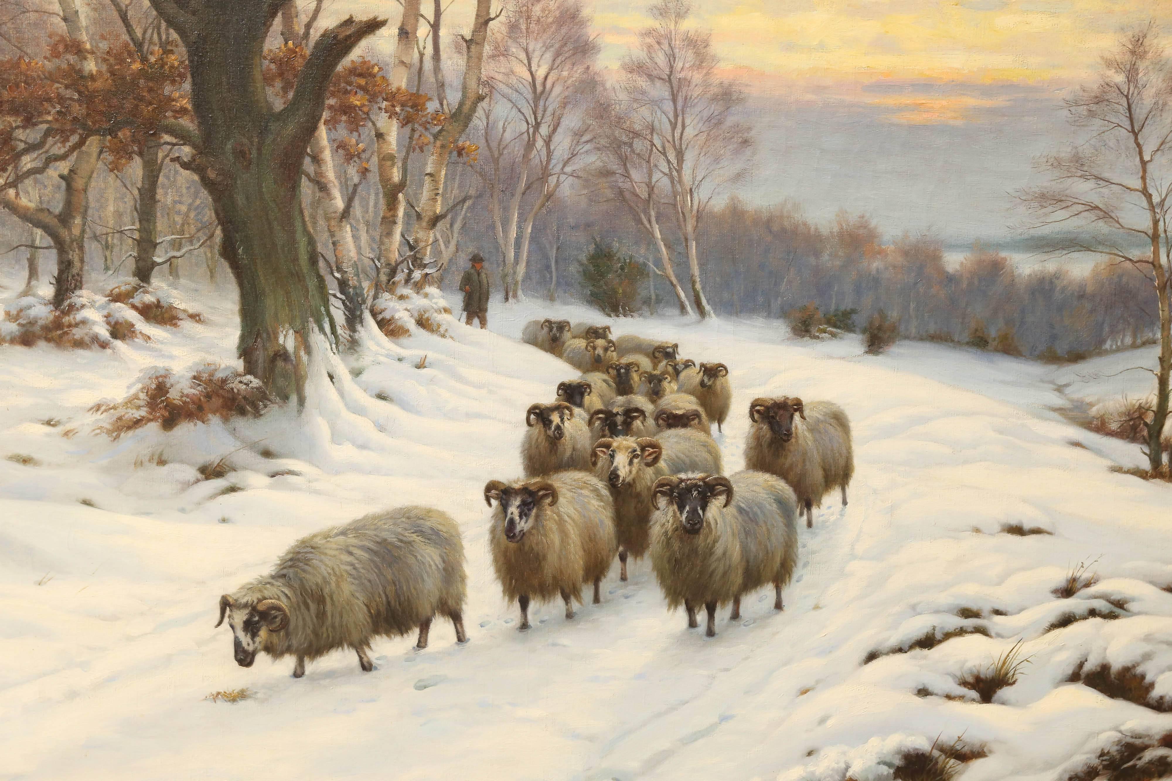 Wright Barker (1864-1941) war ein britischer Maler und Mitglied der Royal British Academy (R.B.A.). Er ist bekannt als John Wright Barker. Er malte Genrebilder, ländliche und sportliche Szenen, insbesondere Hunde, Jagd, Pferde, Hochlandrinder und