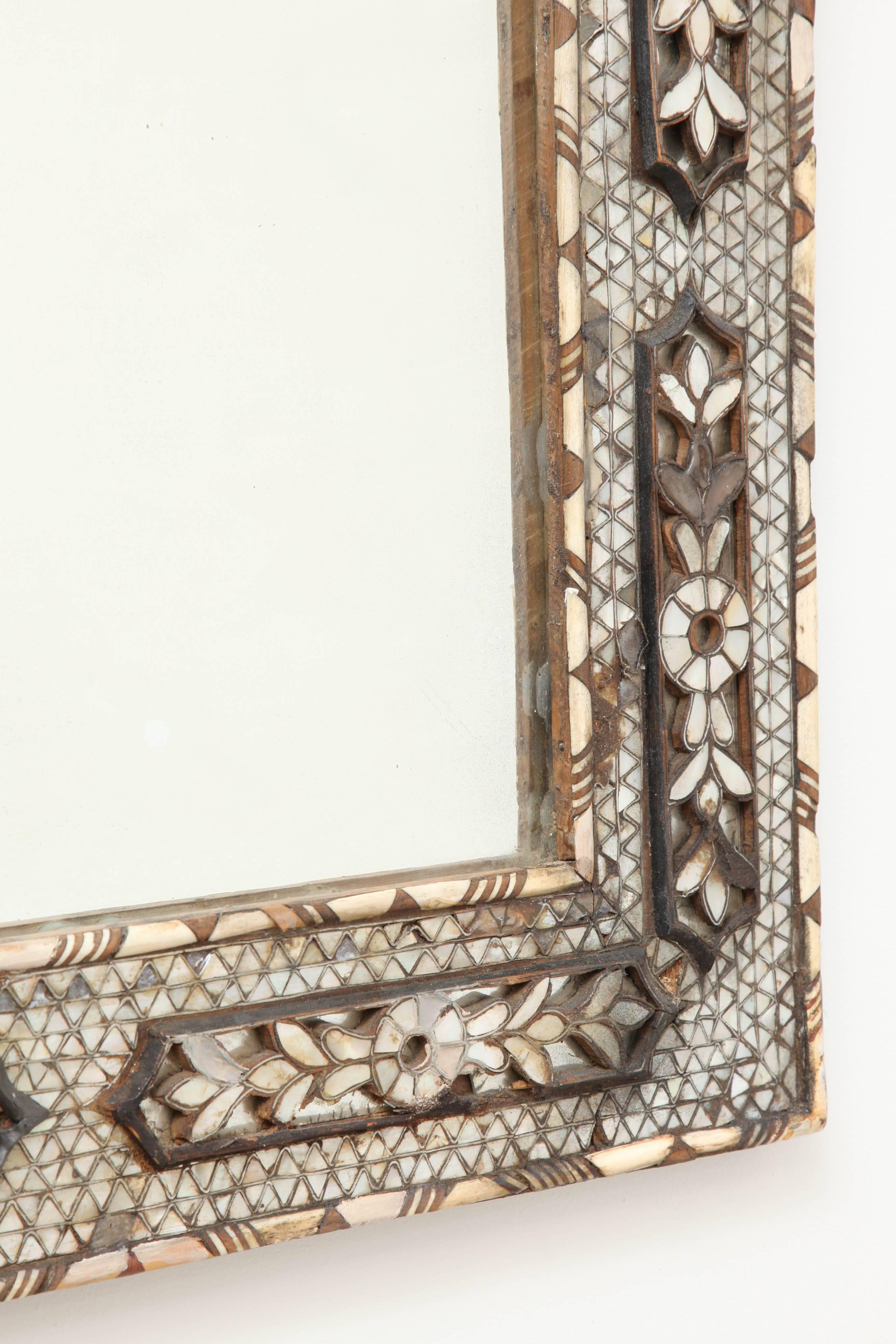 African Exceptional 19th Century Syrian Mirror For Sale