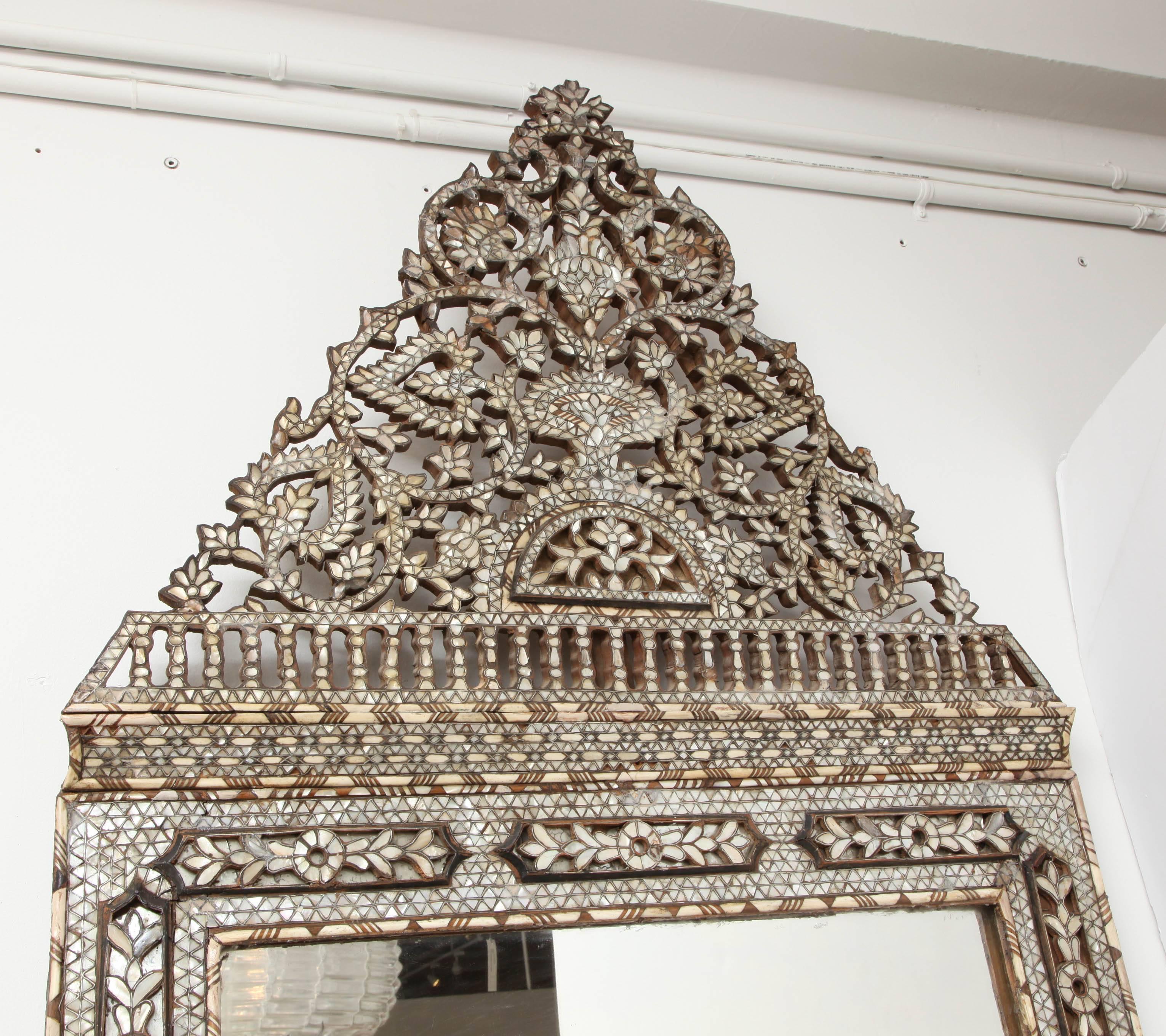 Mid-19th Century Exceptional 19th Century Syrian Mirror For Sale
