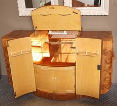 Art Deco Burr Walnut Cabinet Attributed to Harry and Lou Epstein