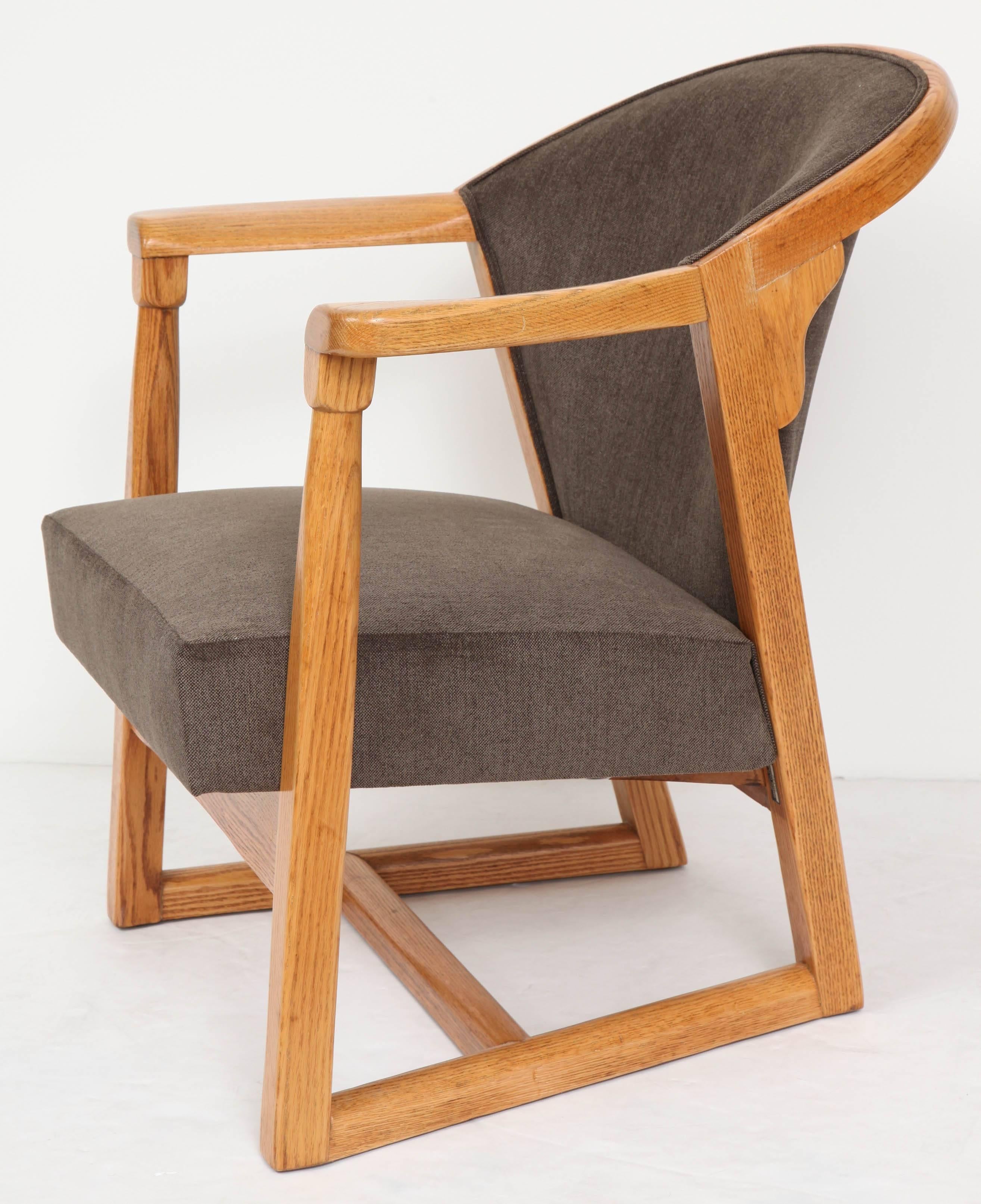 Mid-20th Century Oak Armchair by Jack Van der Molen