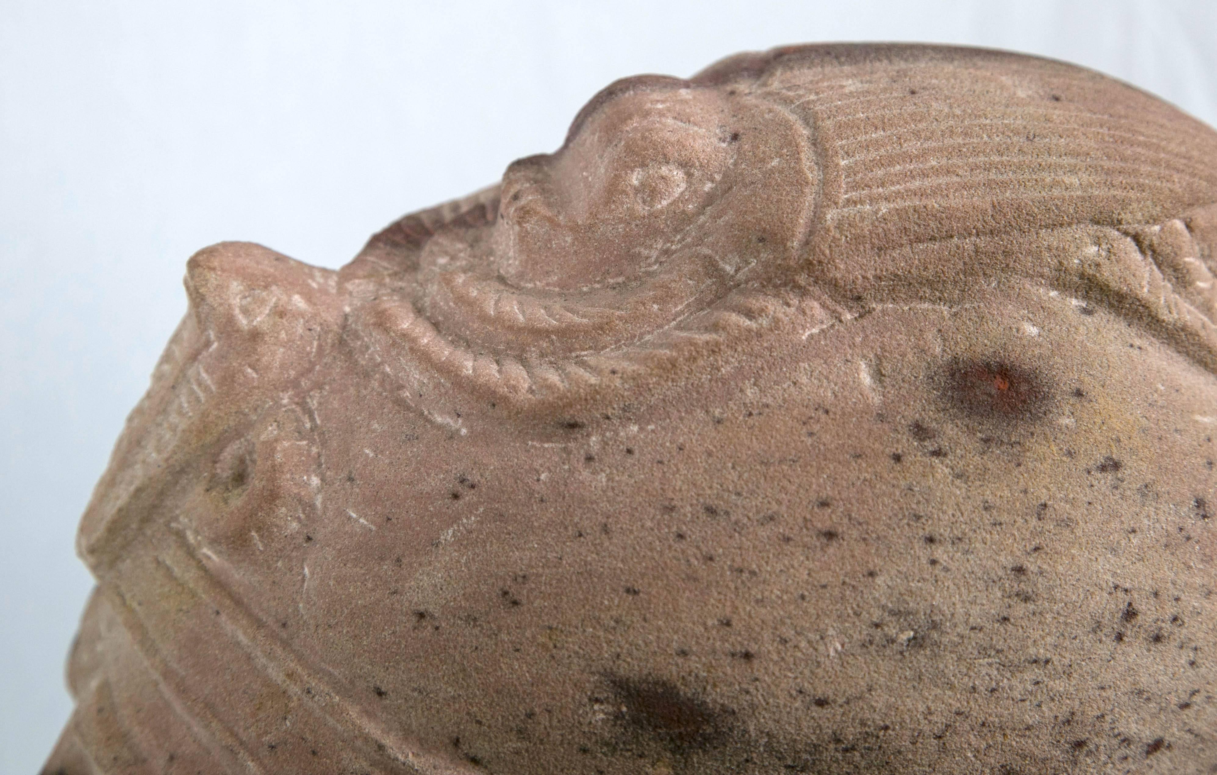 20th Century Sandstone Bust of a Pharoah