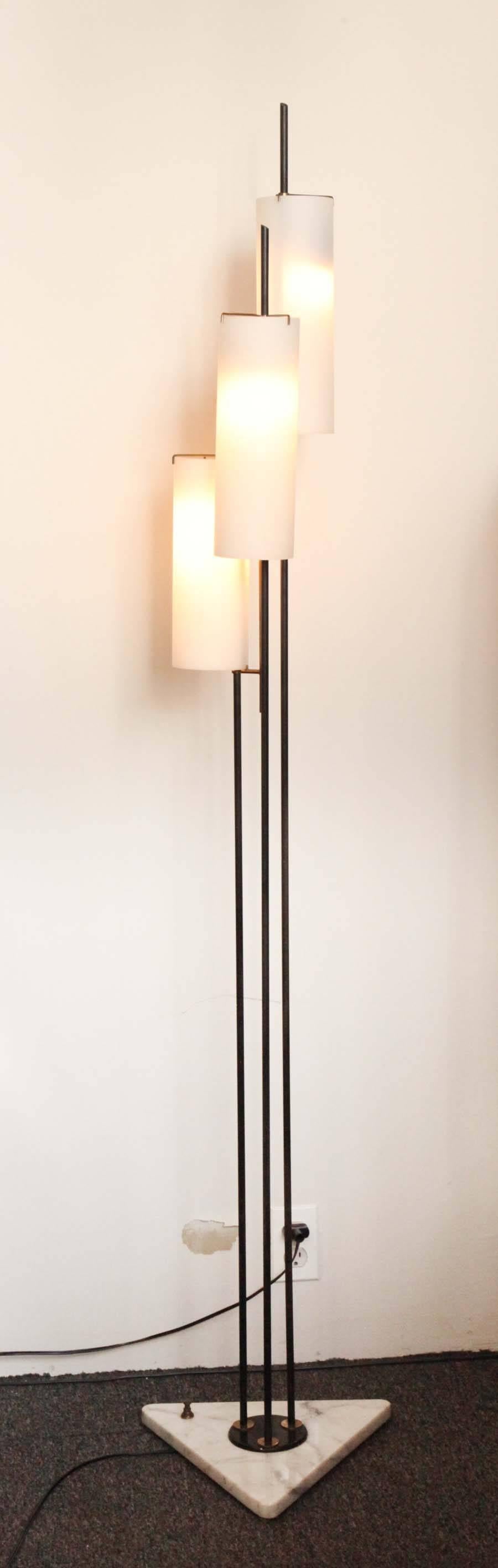 Brass Stilnovo Floor Lamp Made in Milan