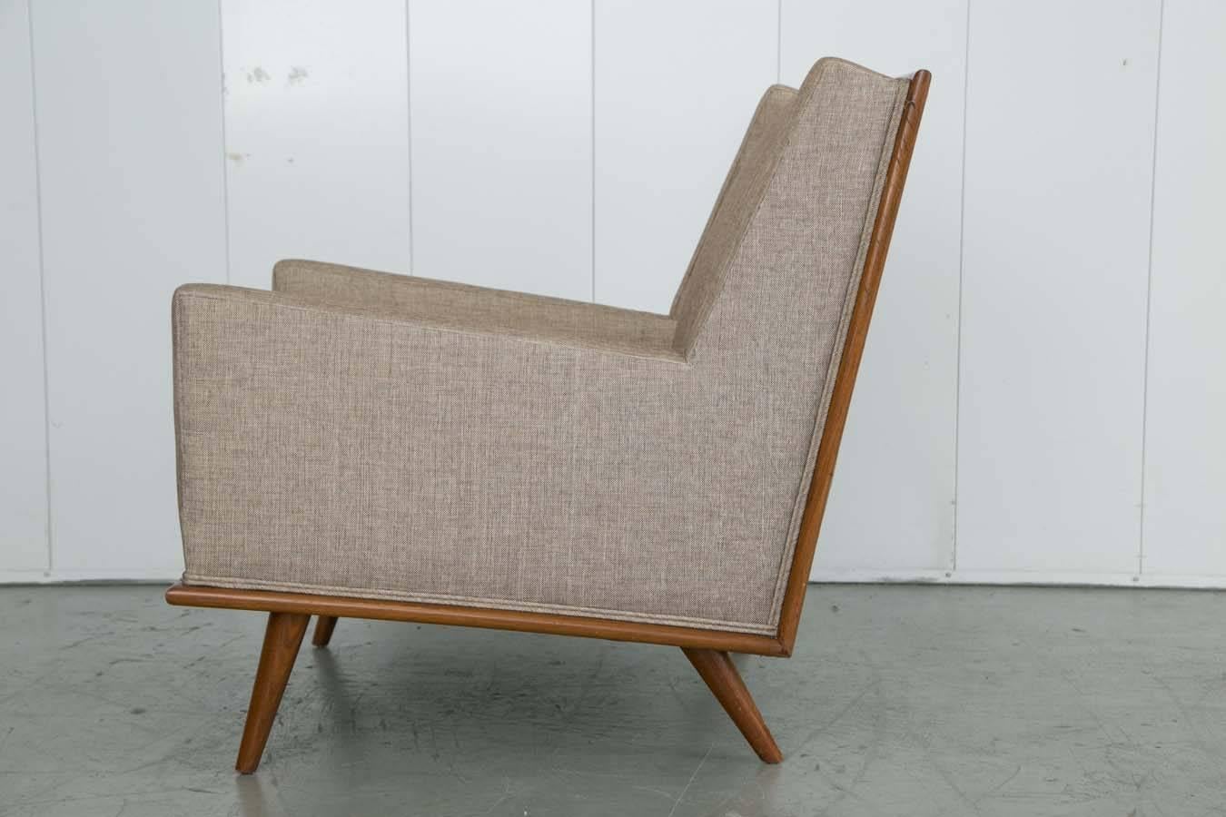 Mid-Century Modern Mid-Century Square Form Lounge Chairs in the Manner of T.H. Robsjohn-Gibbings