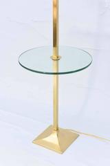 Mid-Century Lamp Table, of Polished Brass