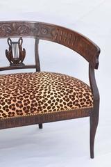 Neoclassical Italian Settee with Lyre Back, circa 1900