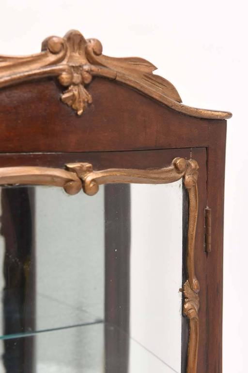 Antique French Wood and Gilt Curio Cabinet For Sale at 1stdibs