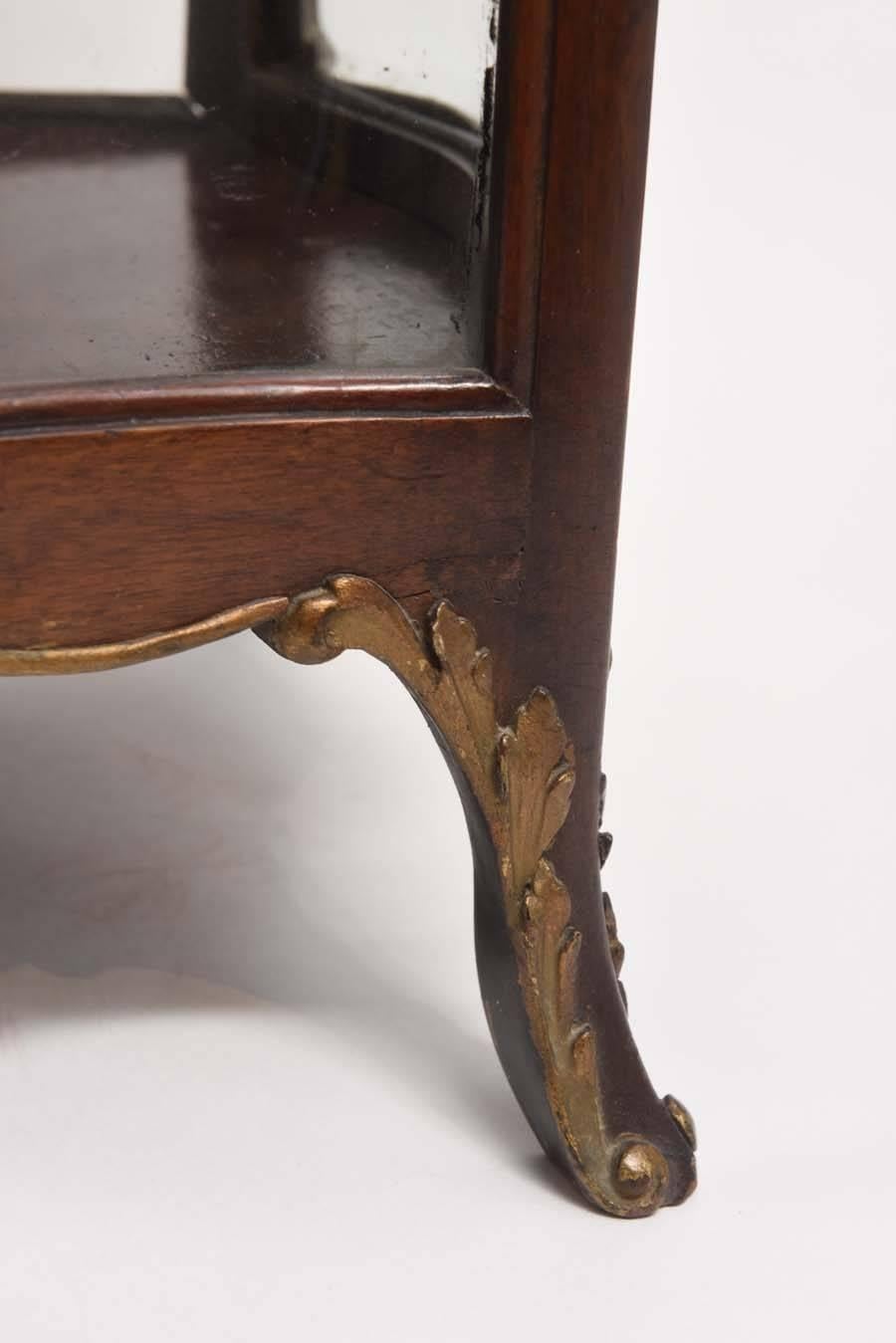 Antique French Wood and Gilt Curio Cabinet 4