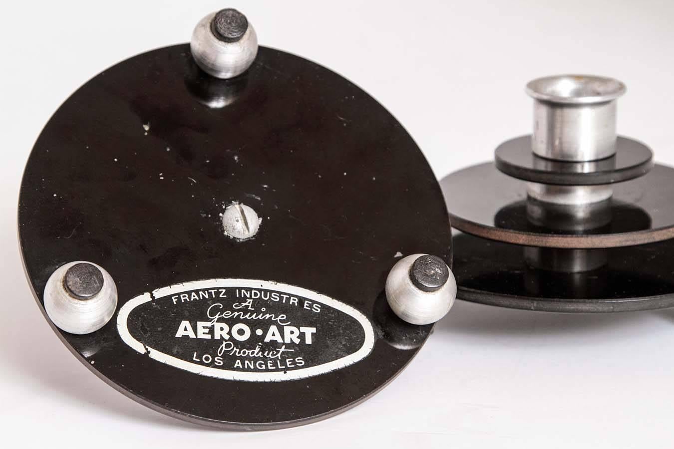Mid-20th Century Grouping Aero Art Frantz Industries Machine Age Aluminum and Micarta Items